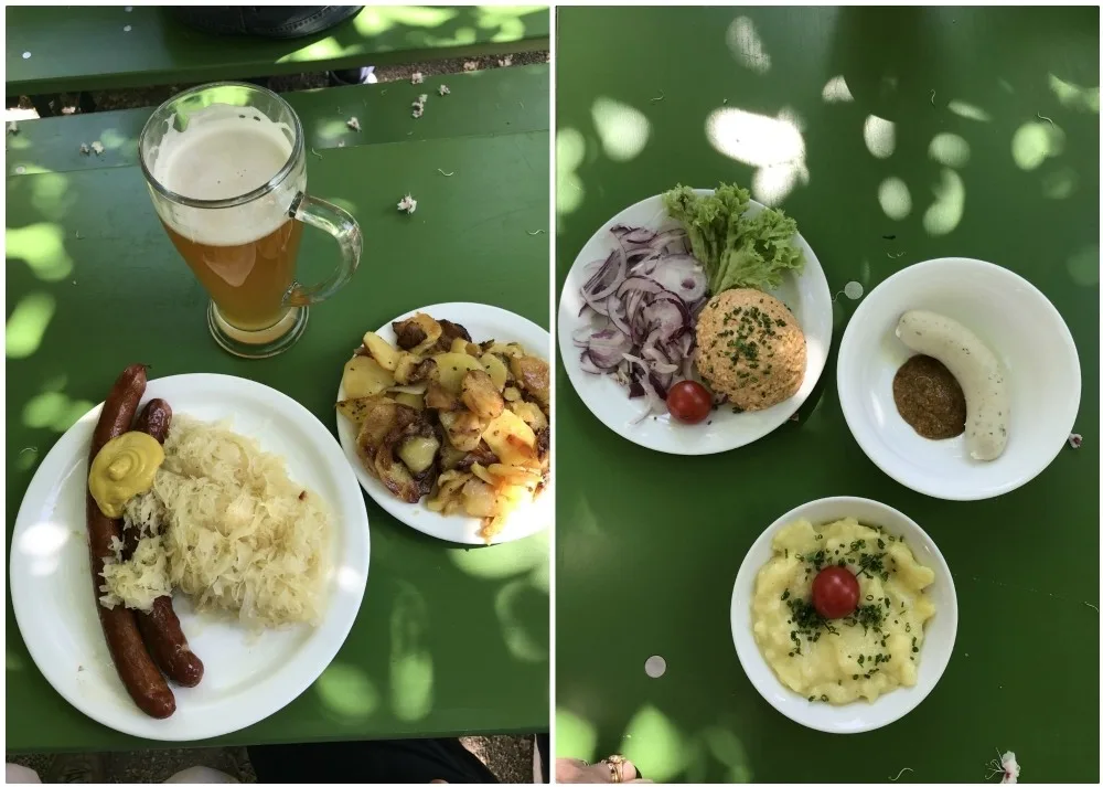 German dishes in the Chinese biergarten in Munich Photo Heatheronhertravels.com