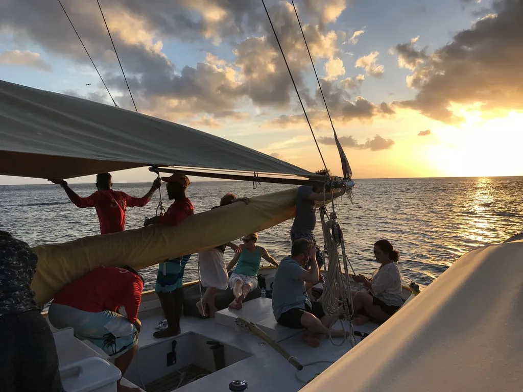 Sailing trip for Grenada Chocolate fest Photo Heatheronhertravels.com