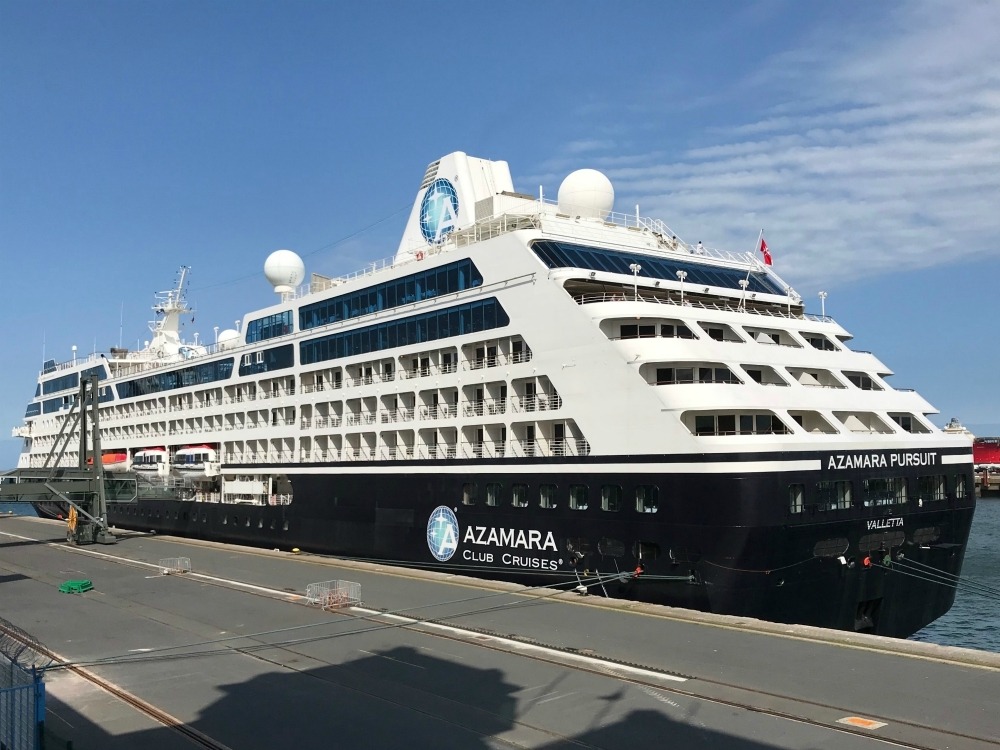 Azamara Pursuit new ship in Cherbourg - with Azamara Cruises