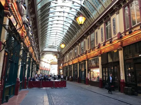 Leadenhall Market in the City of London Photo Heatheronhertravels.com Free things to do in the City of London