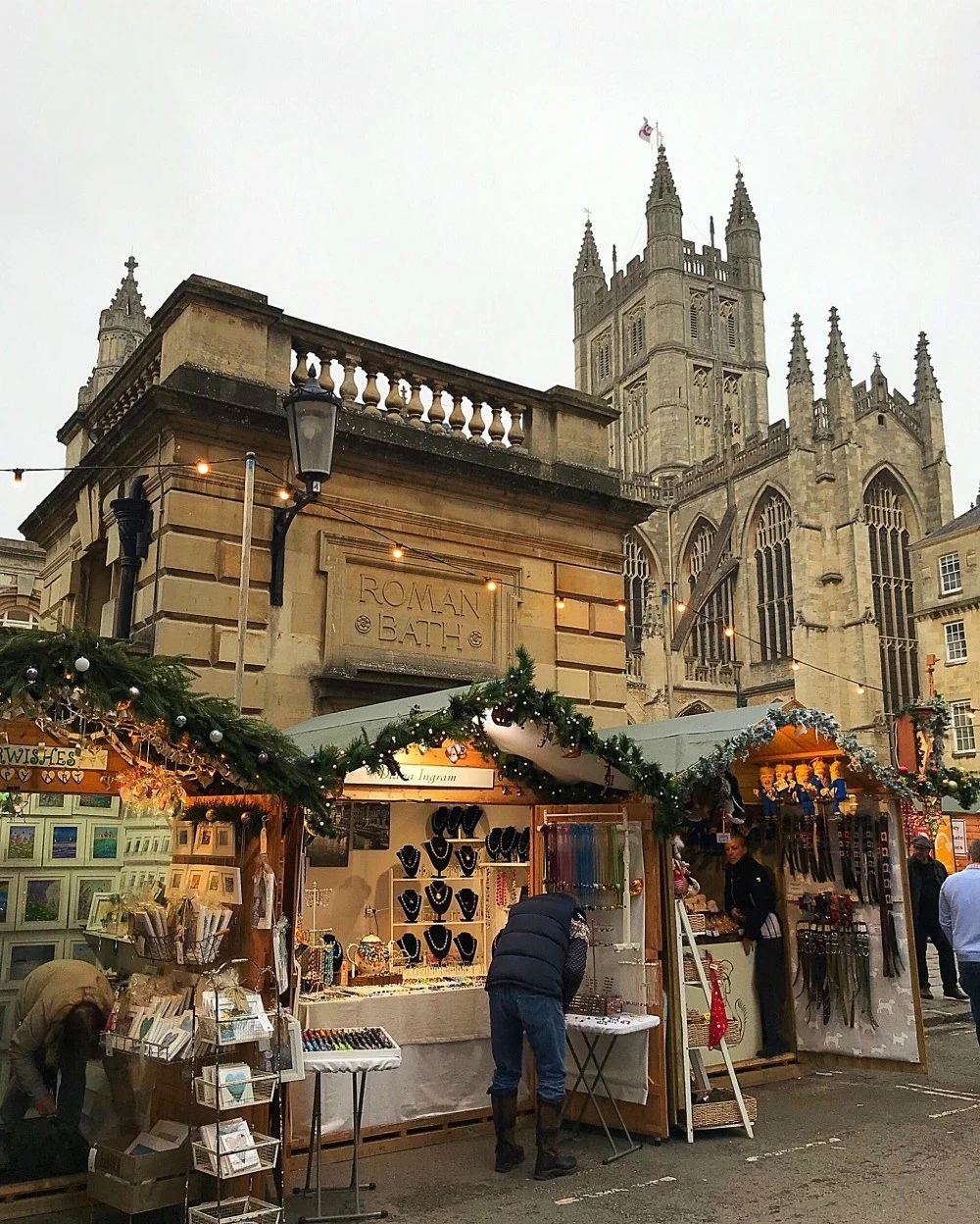 Abbey Yard Christmas market in Bath Photo Heatheronhertravels.com