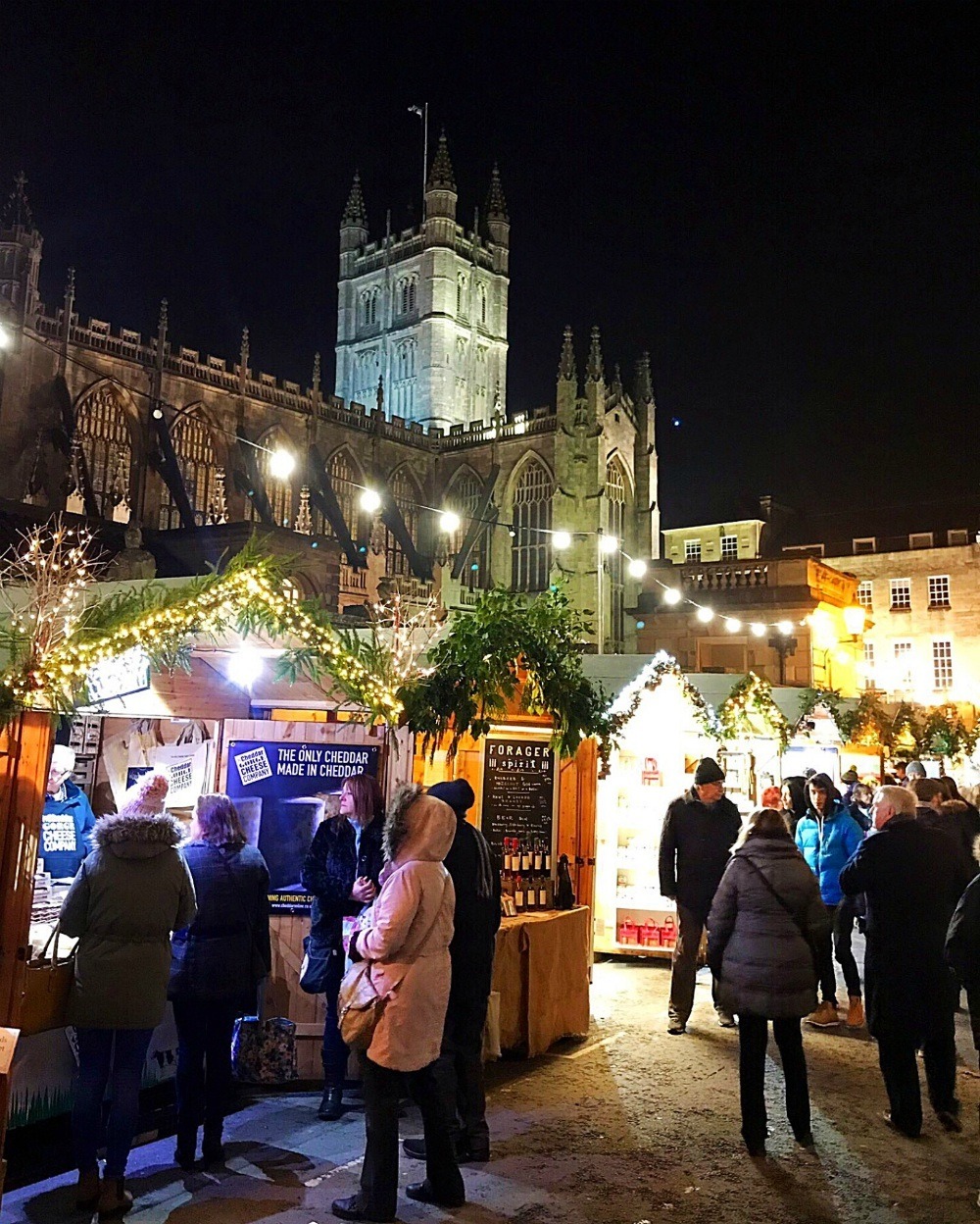 Abbey Yard Christmas market in Bath Photo Heatheronhertravels.com