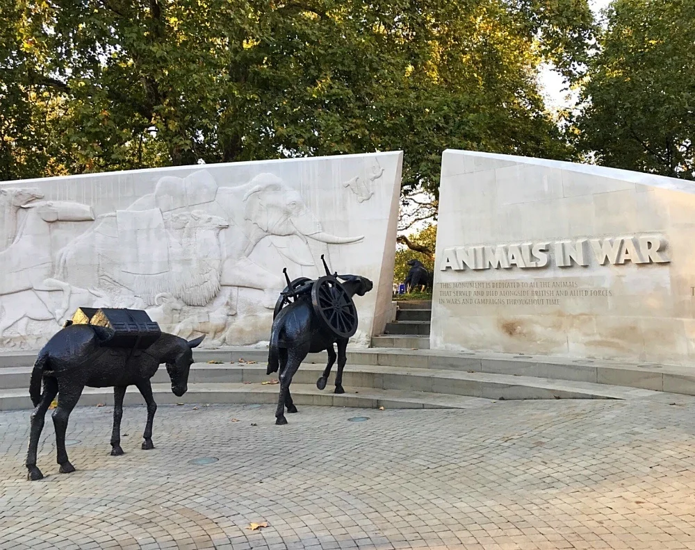 Animals in War Memorial Hyde Park Photo Heatheronhertravels.com.jpg