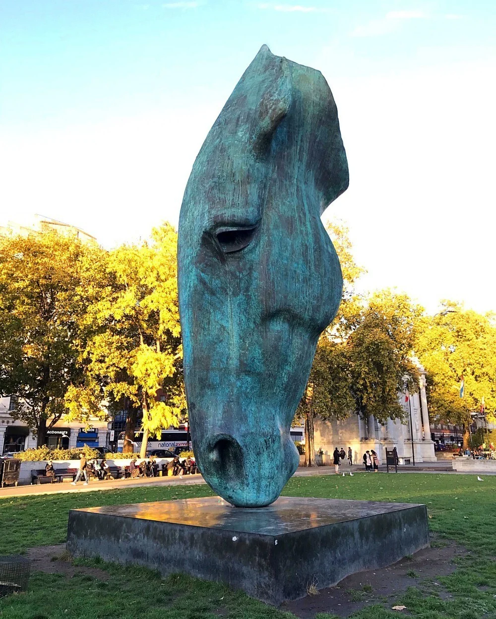 Still Water horse sculpture near Marble Arch in London Photo Heatheronhertravels.com