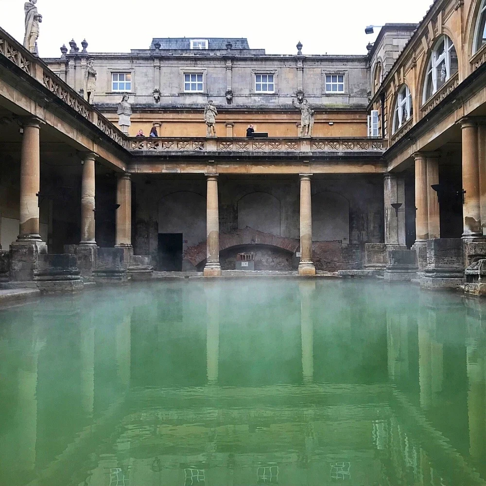 Roman Baths Christmas market in Bath Photo Heatheronhertravels.com