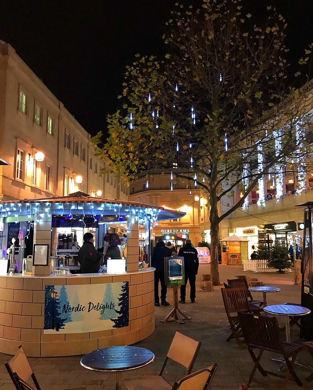 Southgate shopping Centre Bath at Christmas Photo Heatheronhertravels.com