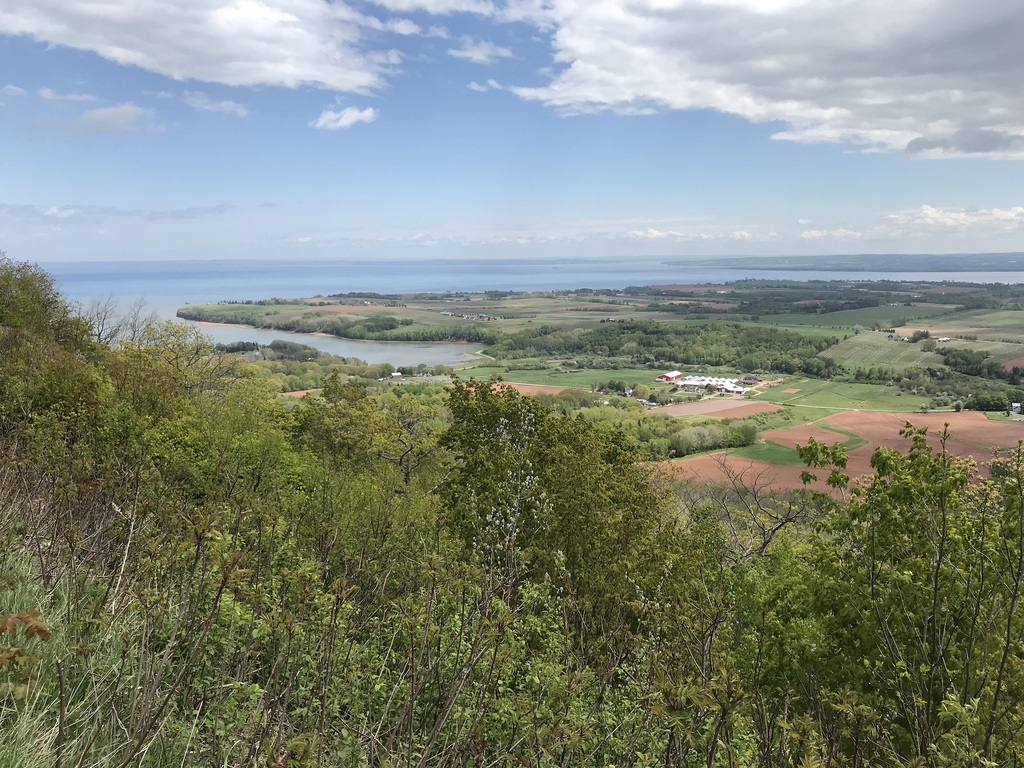 The lookoff over Annapolis Valley in Nova Scotia Canada