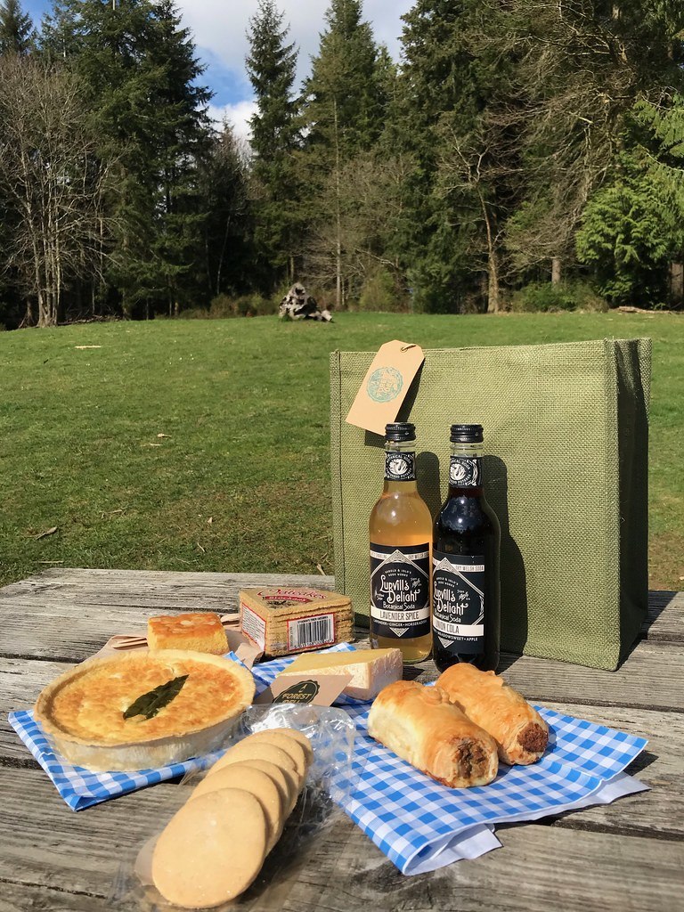 Picnic in Forest of Dean at Beechenhurst Centre Forest Deli