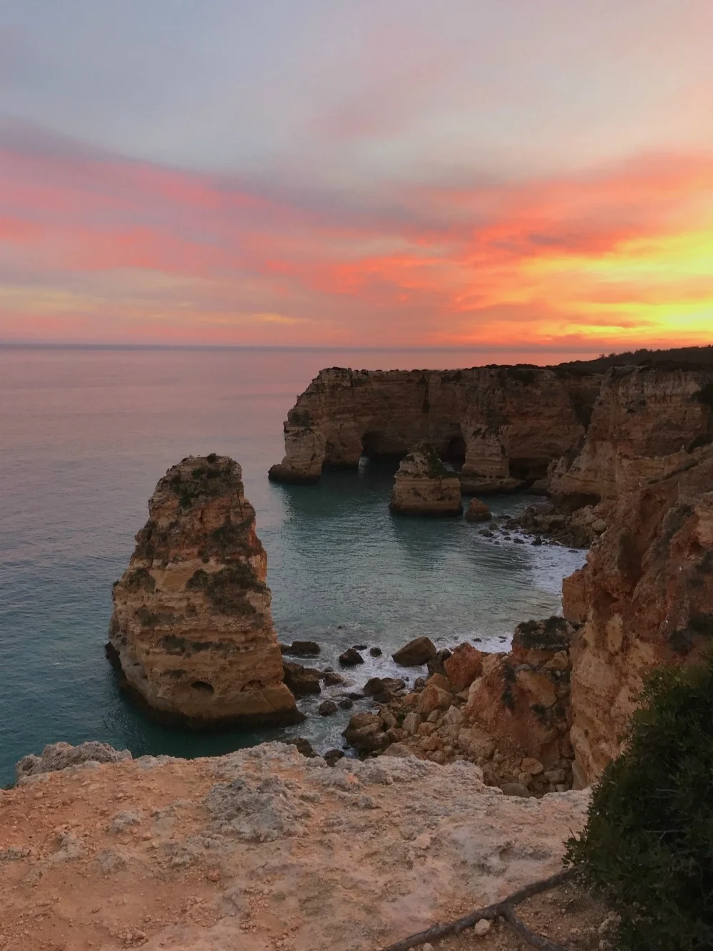 Sunset at Praia Marinha Algarve