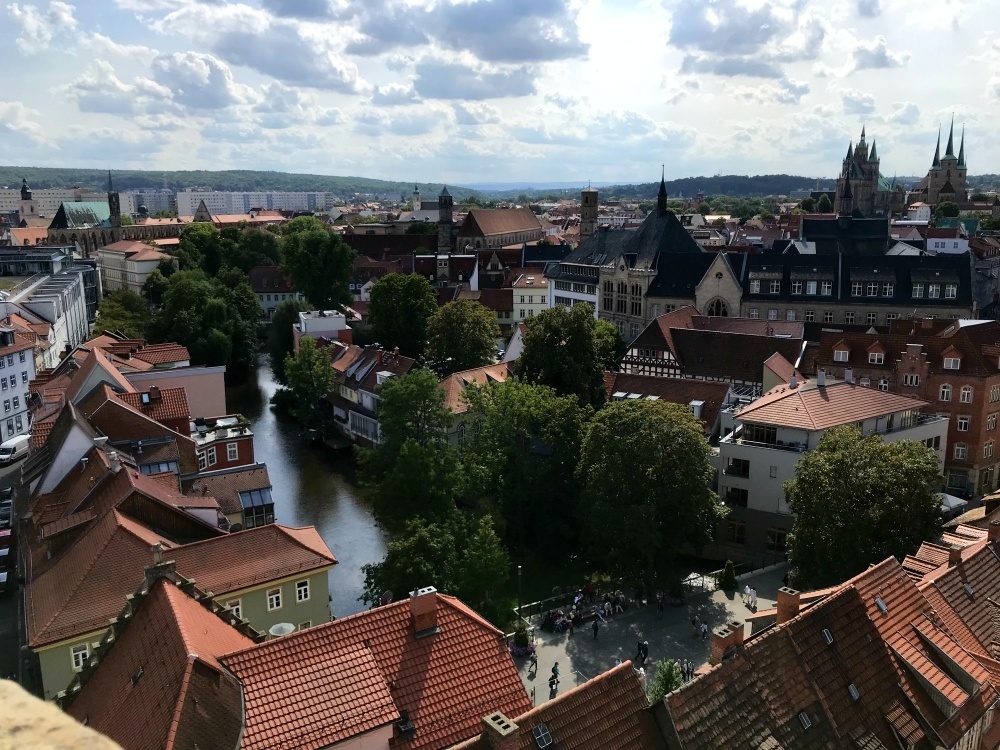 View from Church Tower in Erfurt, Thuringia, Germany Photo Heatheronhertravels.com