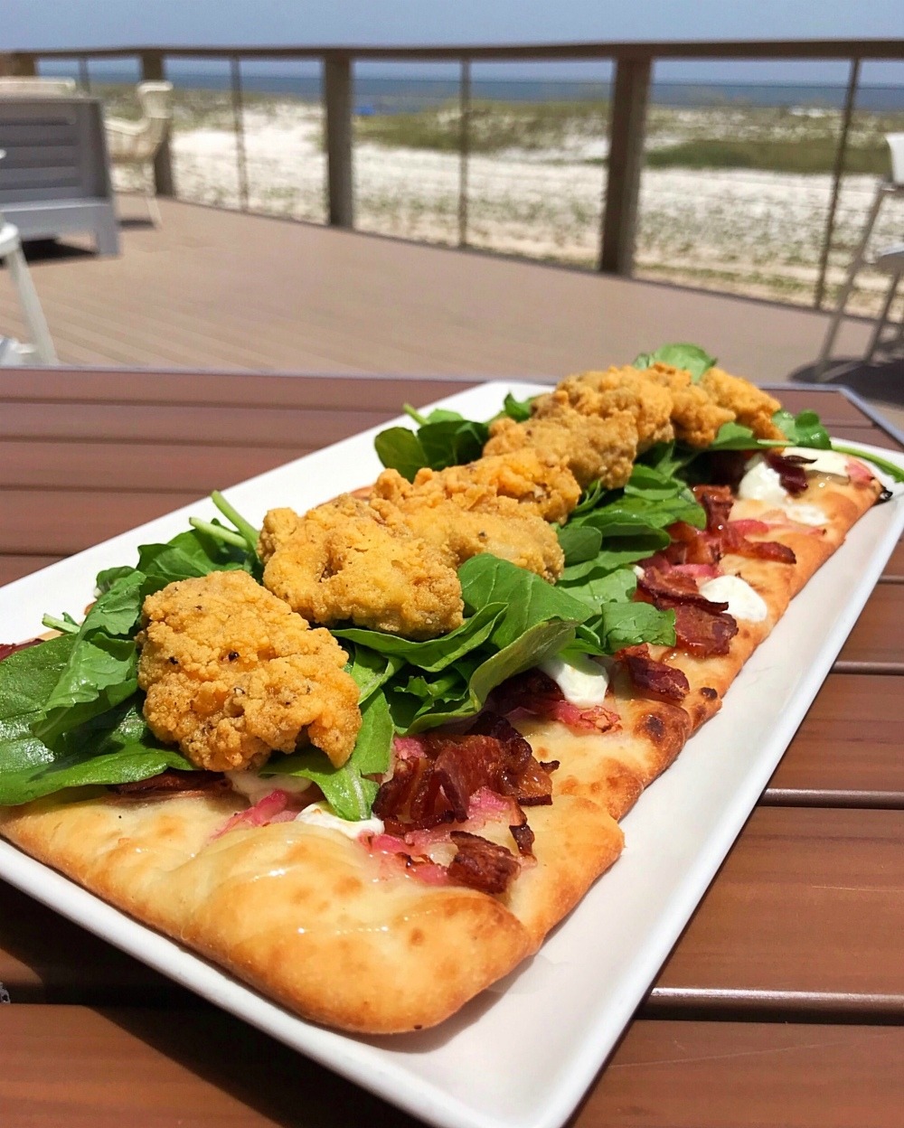 Oyster Flatbread at Foodcraft in Gulf Shores Alabama Photo Heatheronhertravels