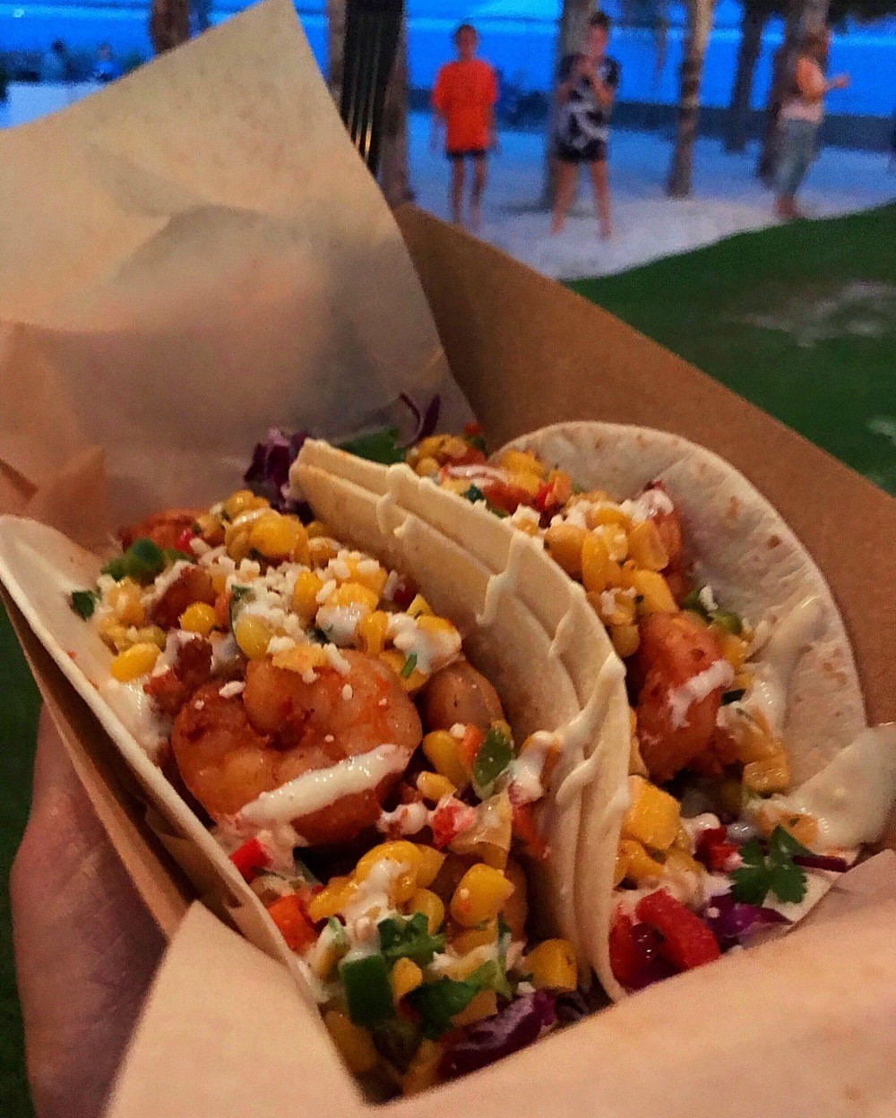 Shrimp tacos at The Gulf in Orange Beach Alabama Photo Heatheronhertravels