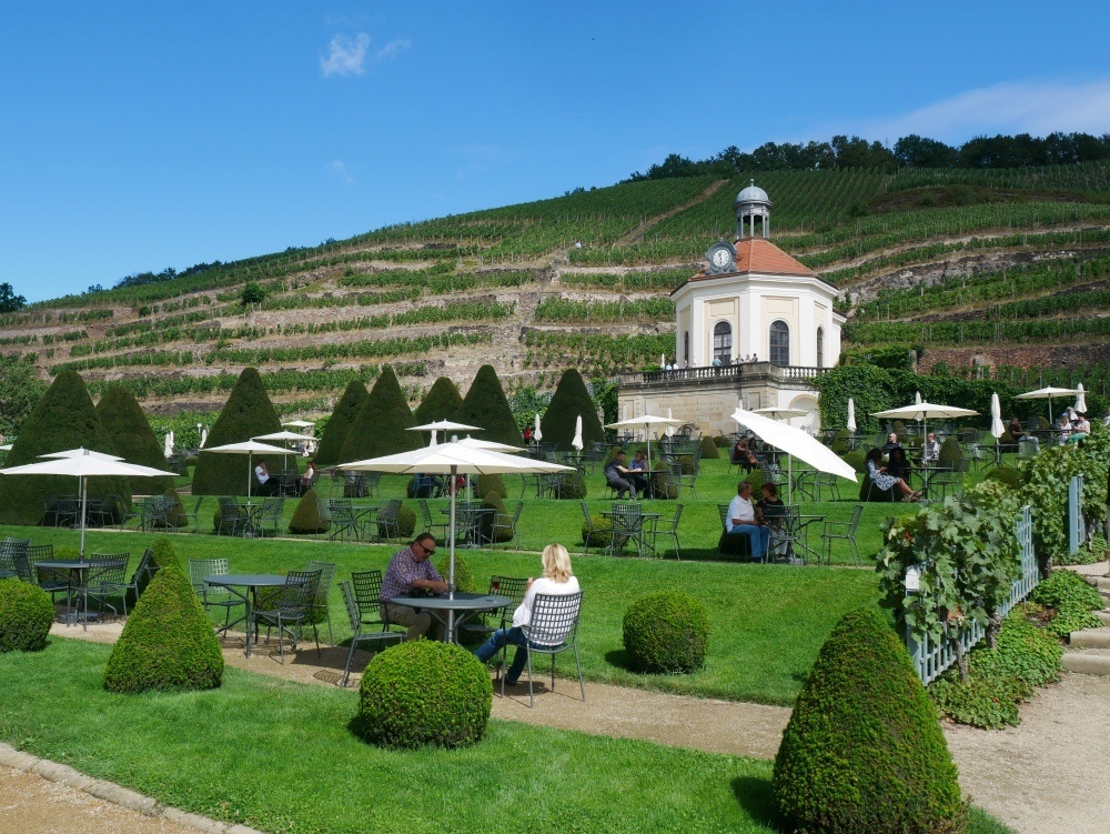 Terraces of Schloss Wackerbarth winery near Dresden, Saxony, Germany Photo Heatheronhertravels.com