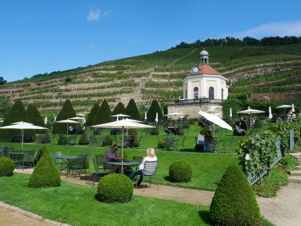 Terraces of Schloss Wackerbarth winery near Dresden, Saxony, Germany Photo Heatheronhertravels.com