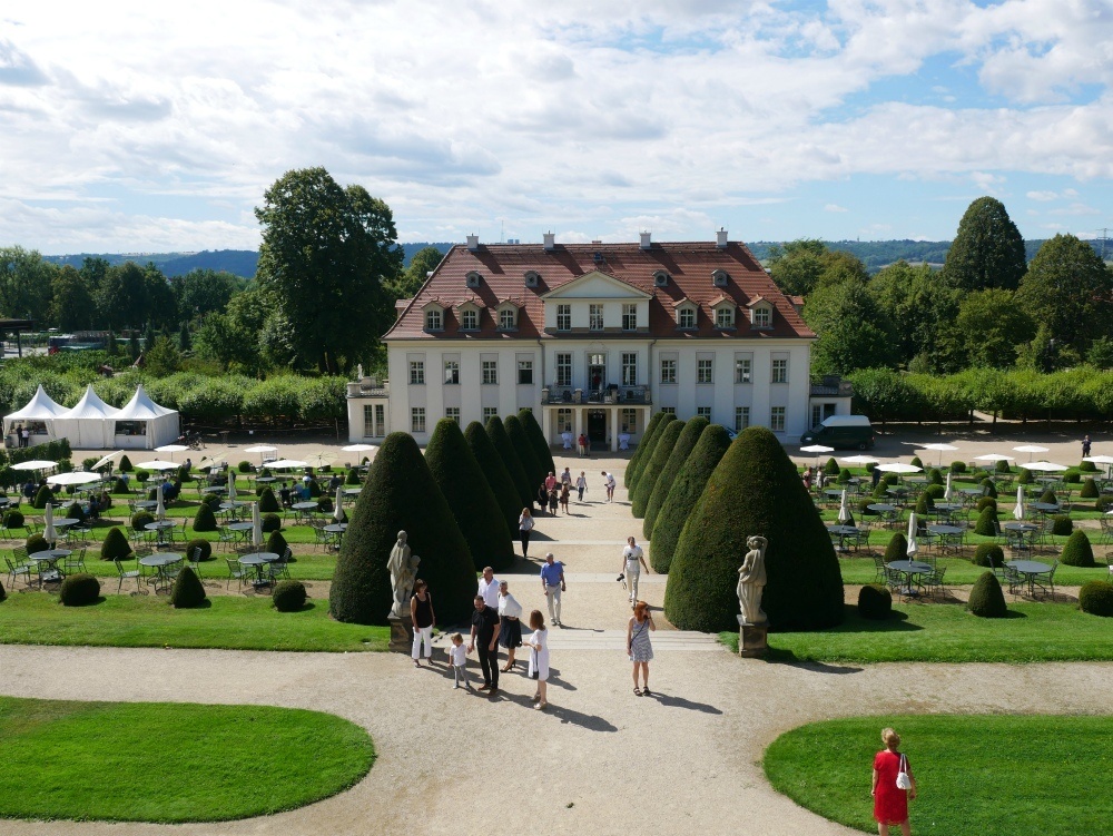 View of manor at Schloss Wackerbarth winery near Dresden, Saxony, Germany Photo Heatheronhertravels.com