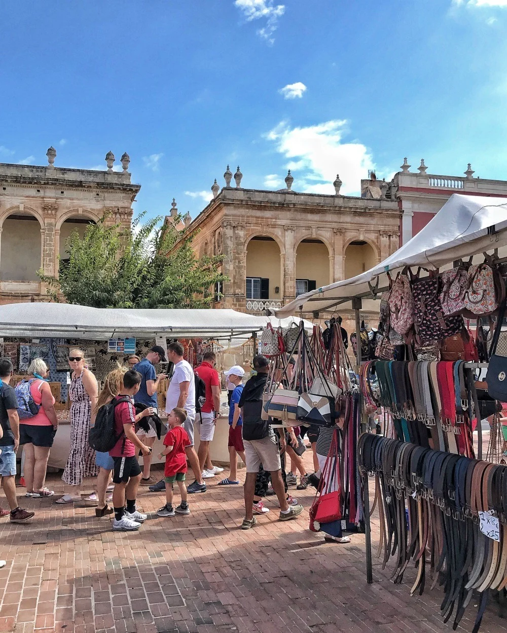 Market in Placa des Born in Ciutadella Menorca Spain Photo Heatheronhertravels.com