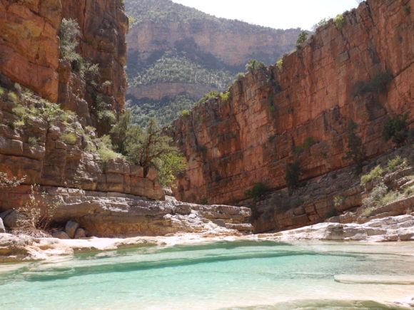 Blue pools at the top of Paradise Valley near Agadir Photo Heatheronhertravels.com