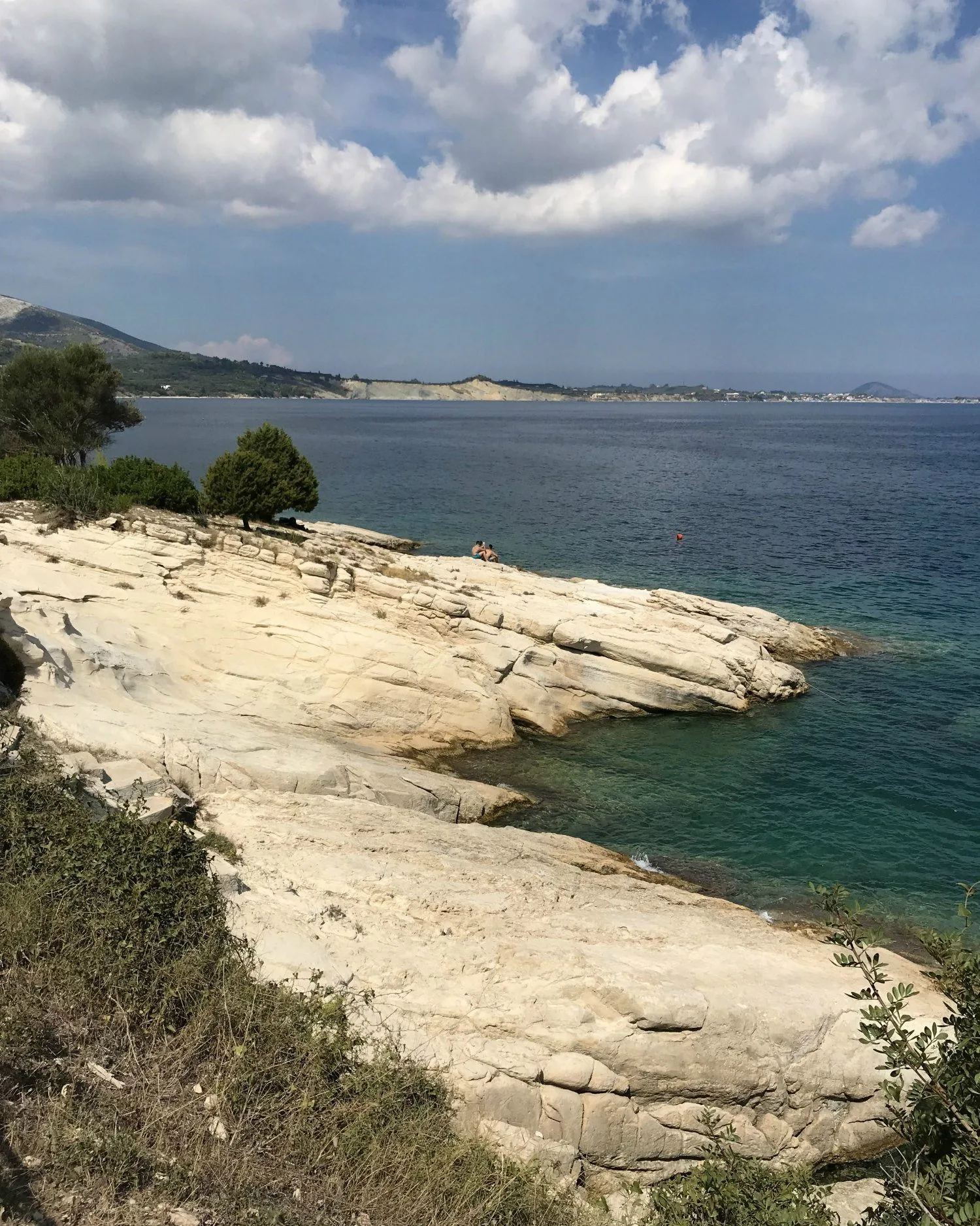 Swimming on rocks near Marathias Zakynthos