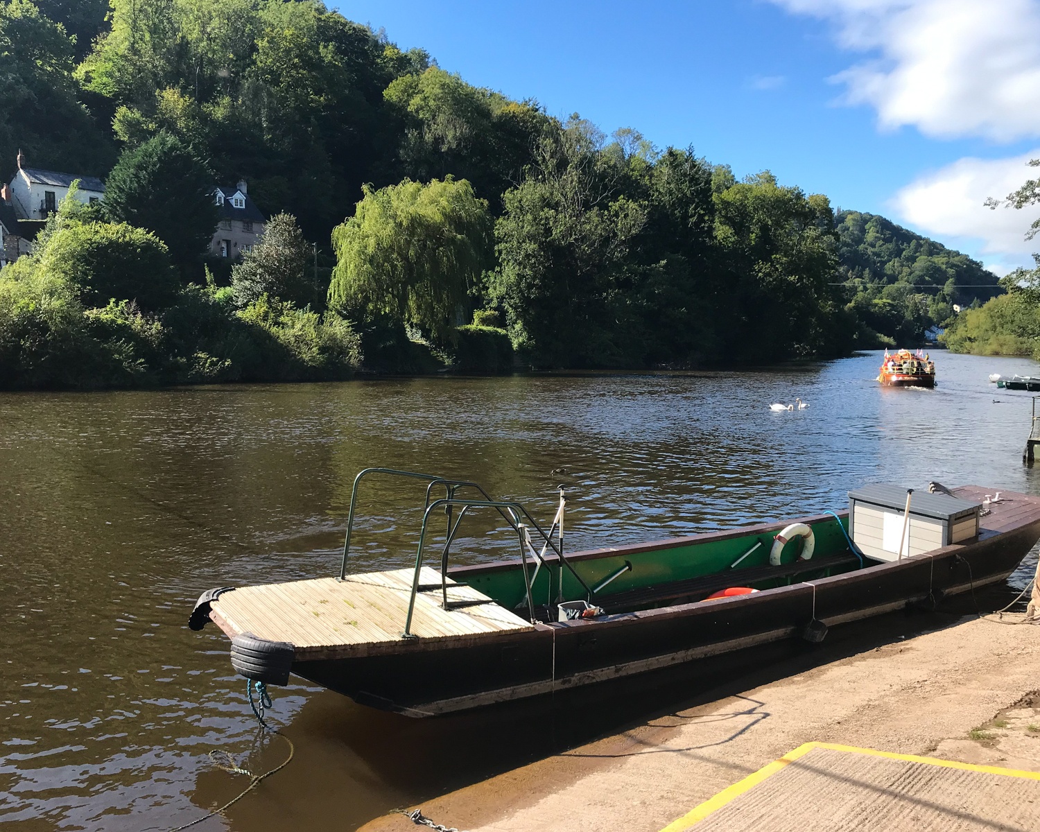 Hand drawn ferry at Symond Yat, Wye Valley Photo Heatheronhertravels.com