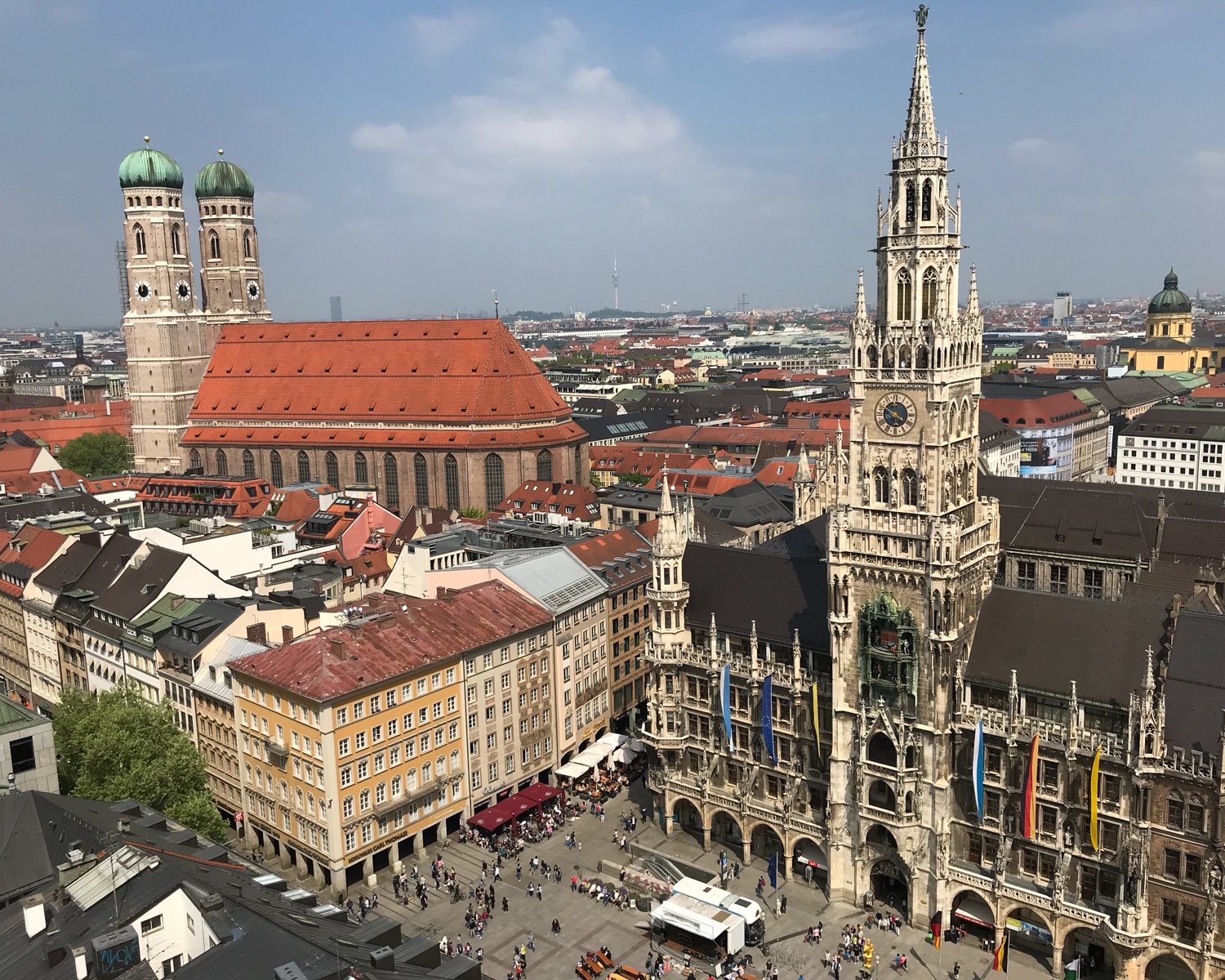 View from St Peter's Church of Marienplatz in Munich Photo Heatherohertravels.com