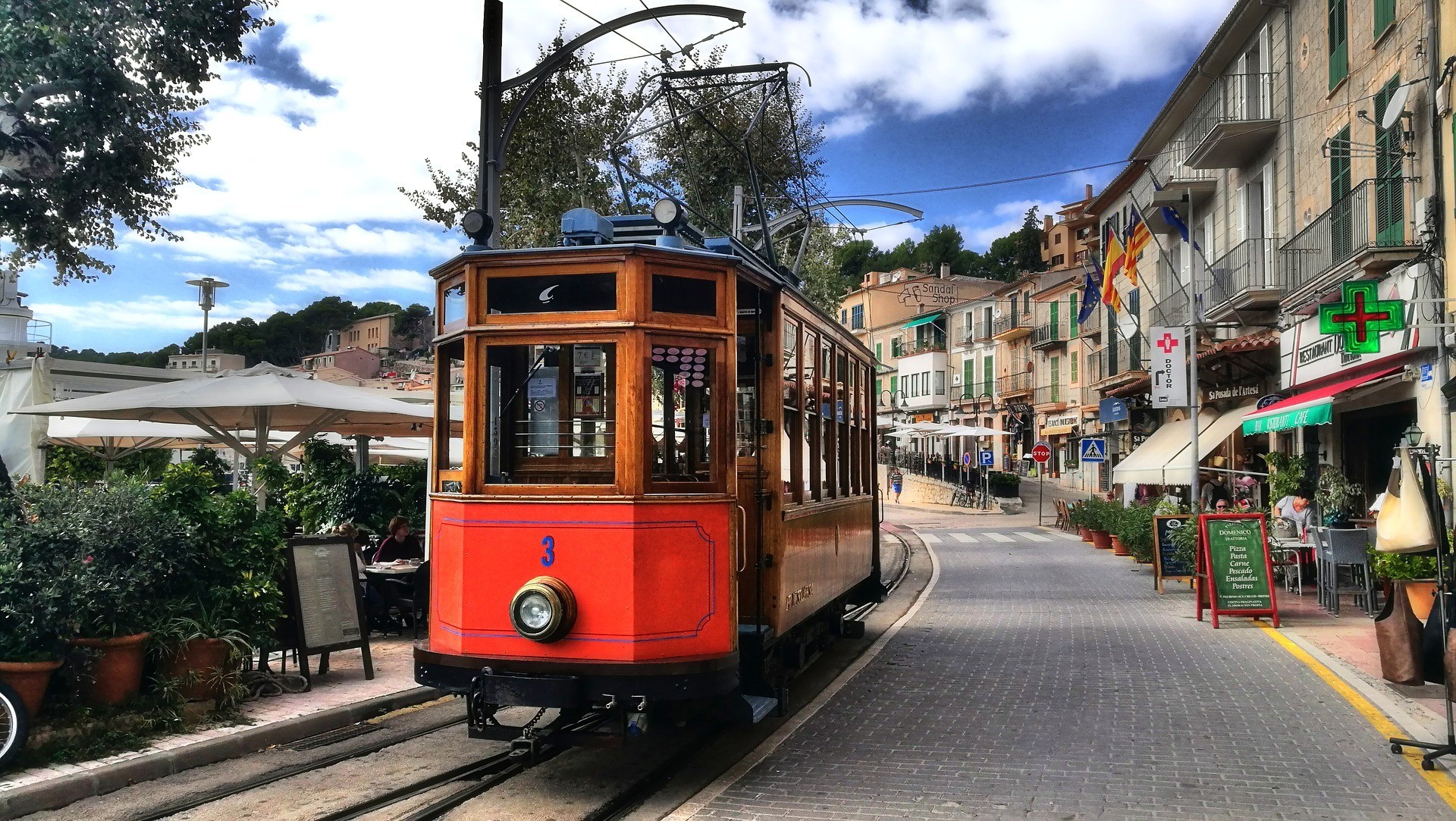 Old tram in Port de Soller Mallorca Photo Christian B on Pixabay