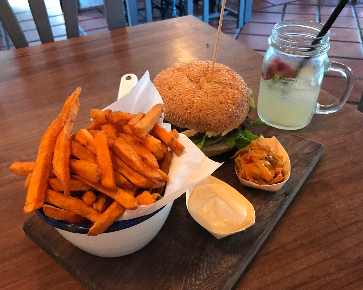 Sweet potatoes and pulled pork at Cantina Teguise in Lanzarote Photo Heatheronhertravels.com