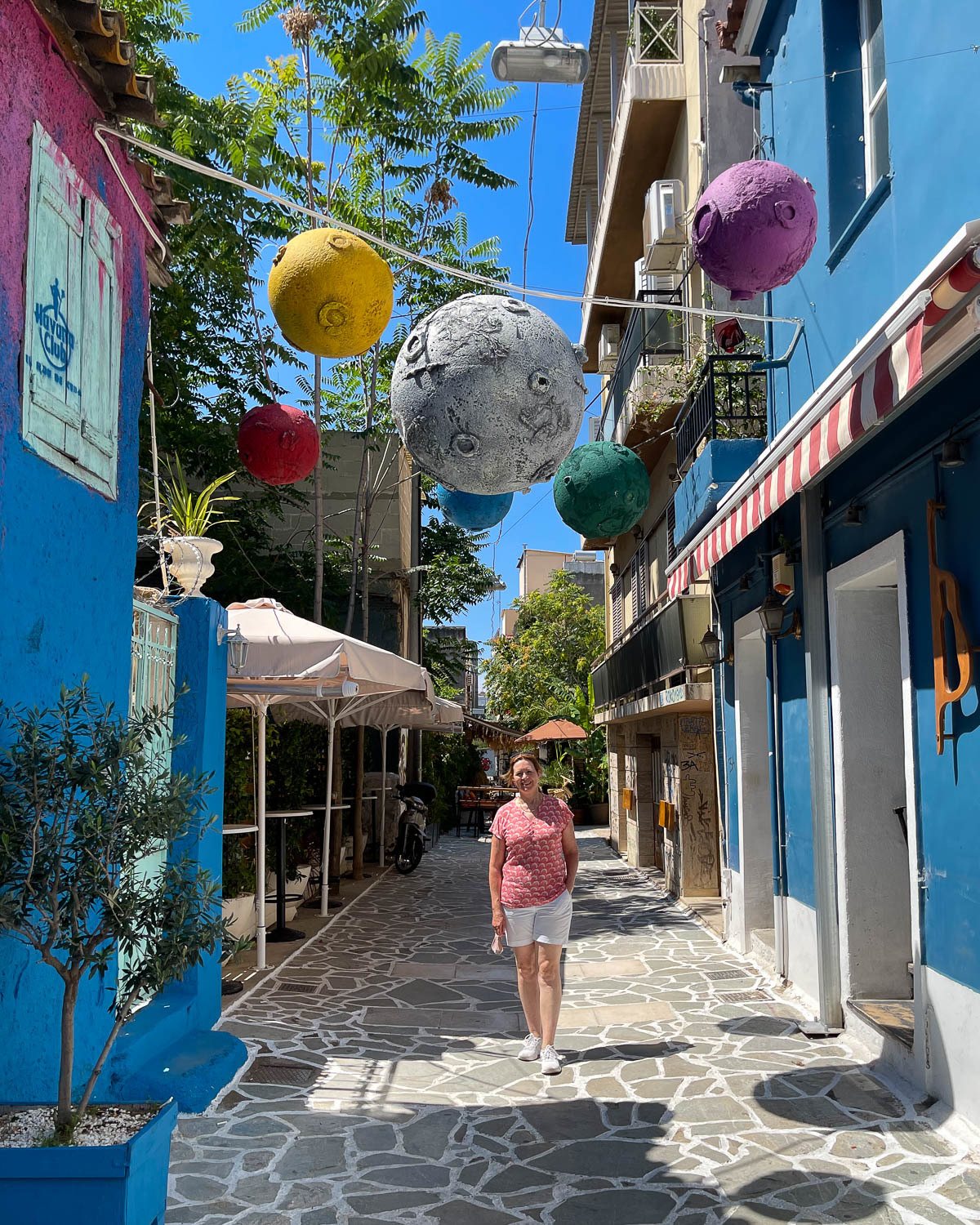 Cafes on Sofroniou in Gazi Athens Photo: Heatheronhertravels.com