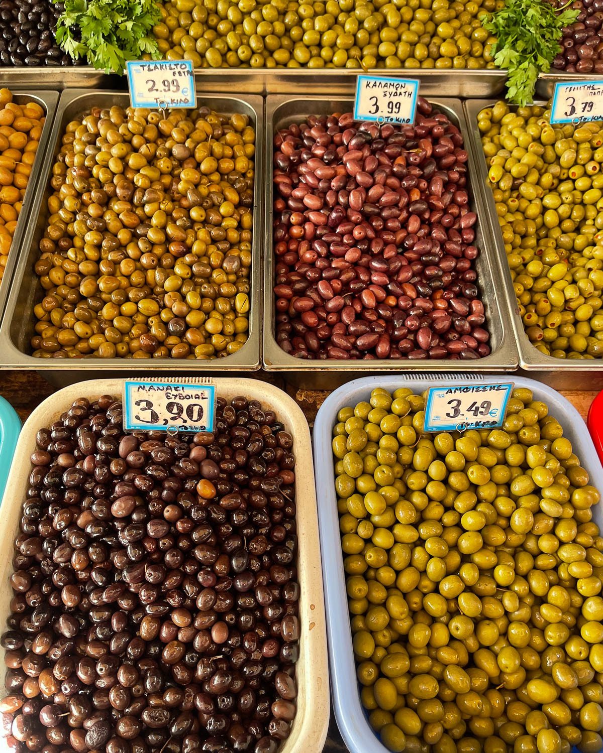 Olives at the Central Market Athens Photo Heatheronhertravels.com