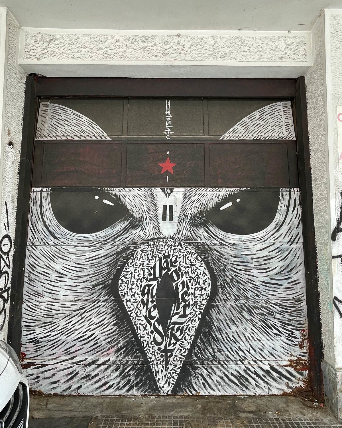 Owl mural by Blaqk in Psiri Athens Photo Heatheronhertravels.com