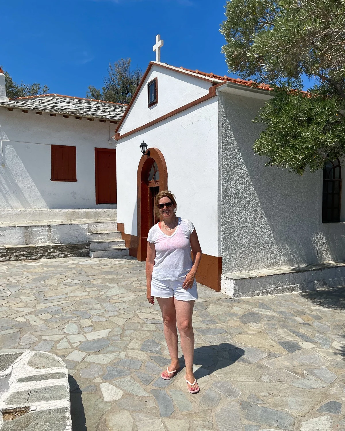 Agios Ioannis Mama Mia chapel, Skopelos Greece Photo Heatheronhertravels.com