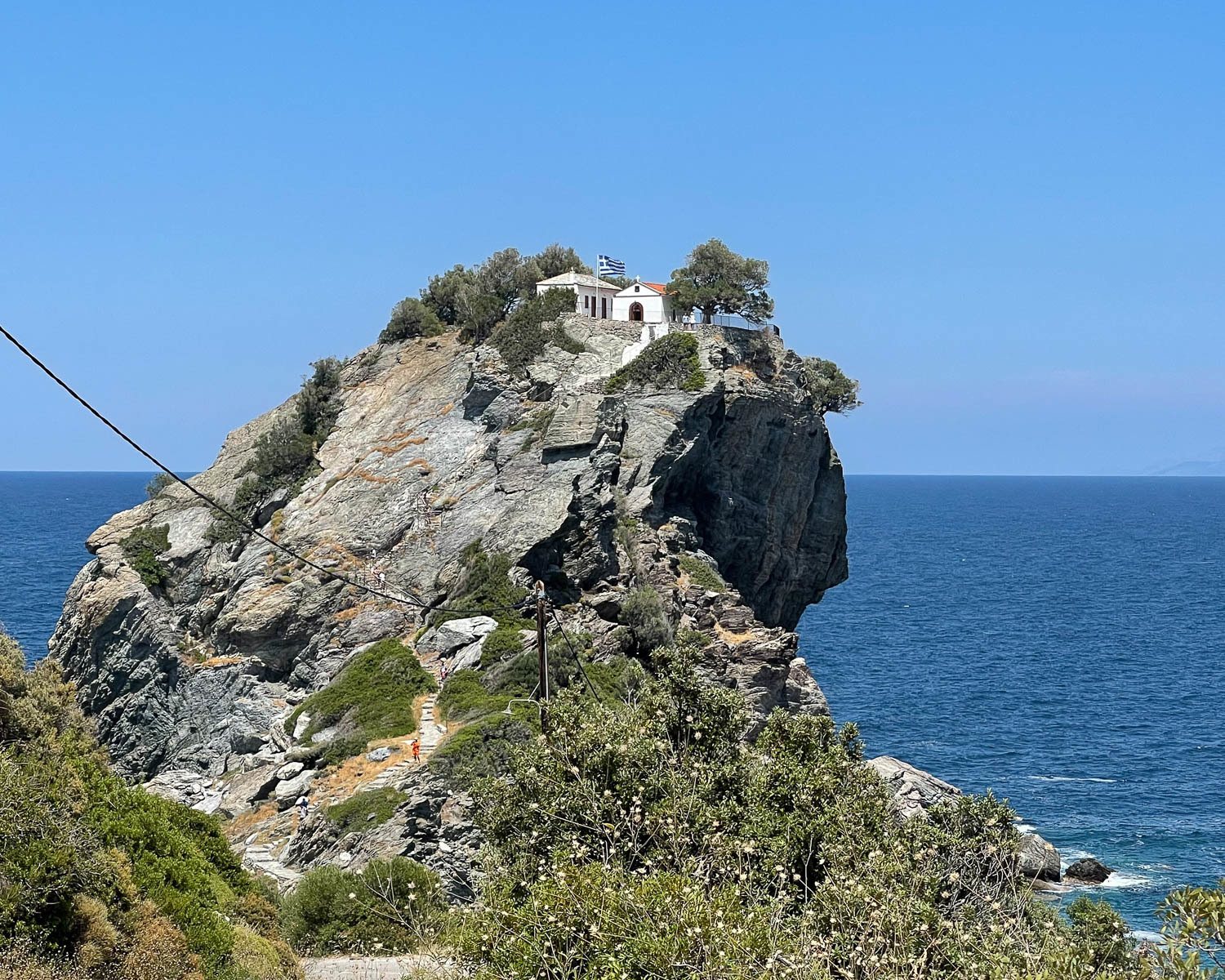 Mamma Mia film locations - Agios Ioannis Mama Mia chapel, Skopelos Greece Photo Heatheronhertravels.com