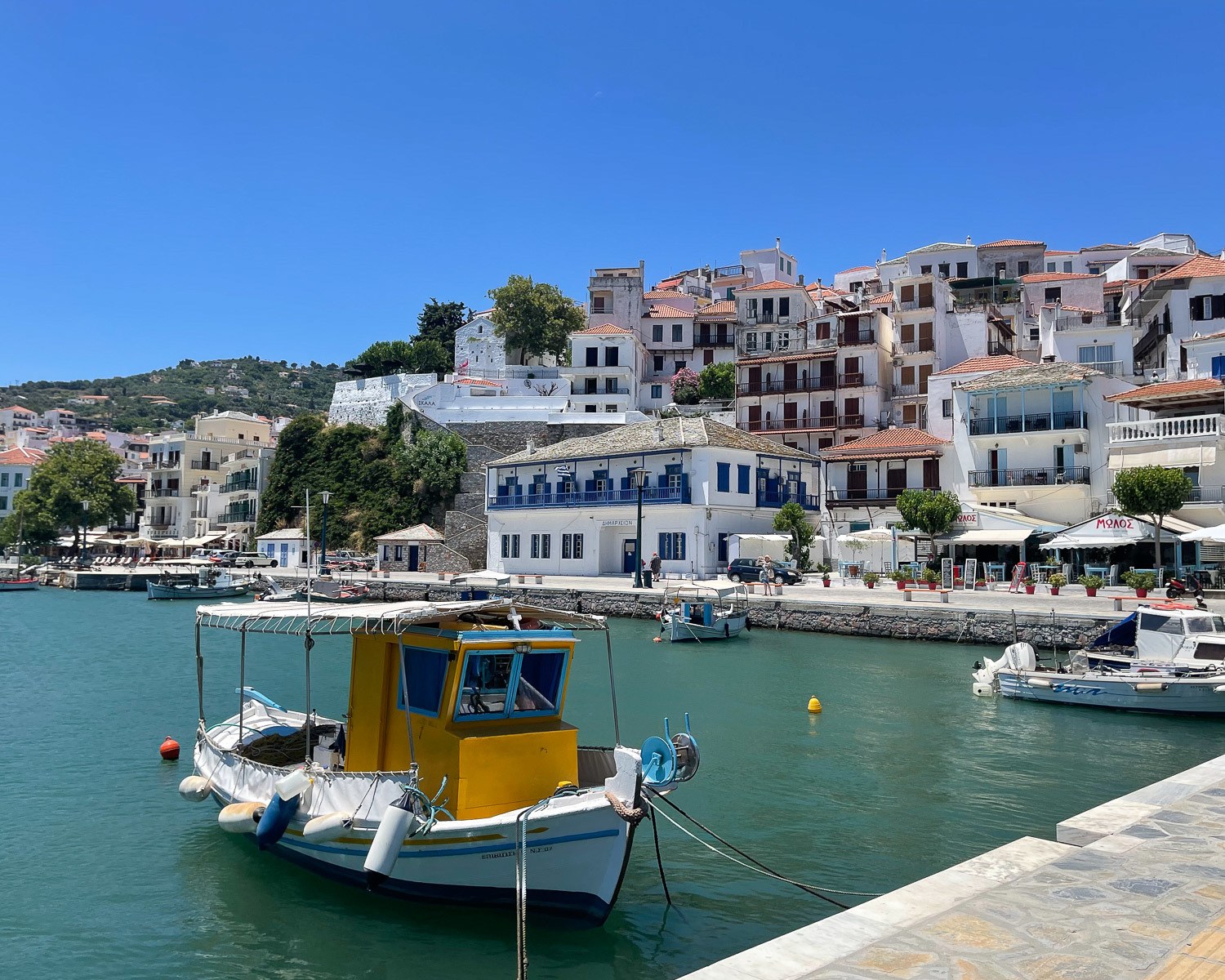 Skopelos Port Chora, Skopelos Greece Photo Heatheronhertravels.com