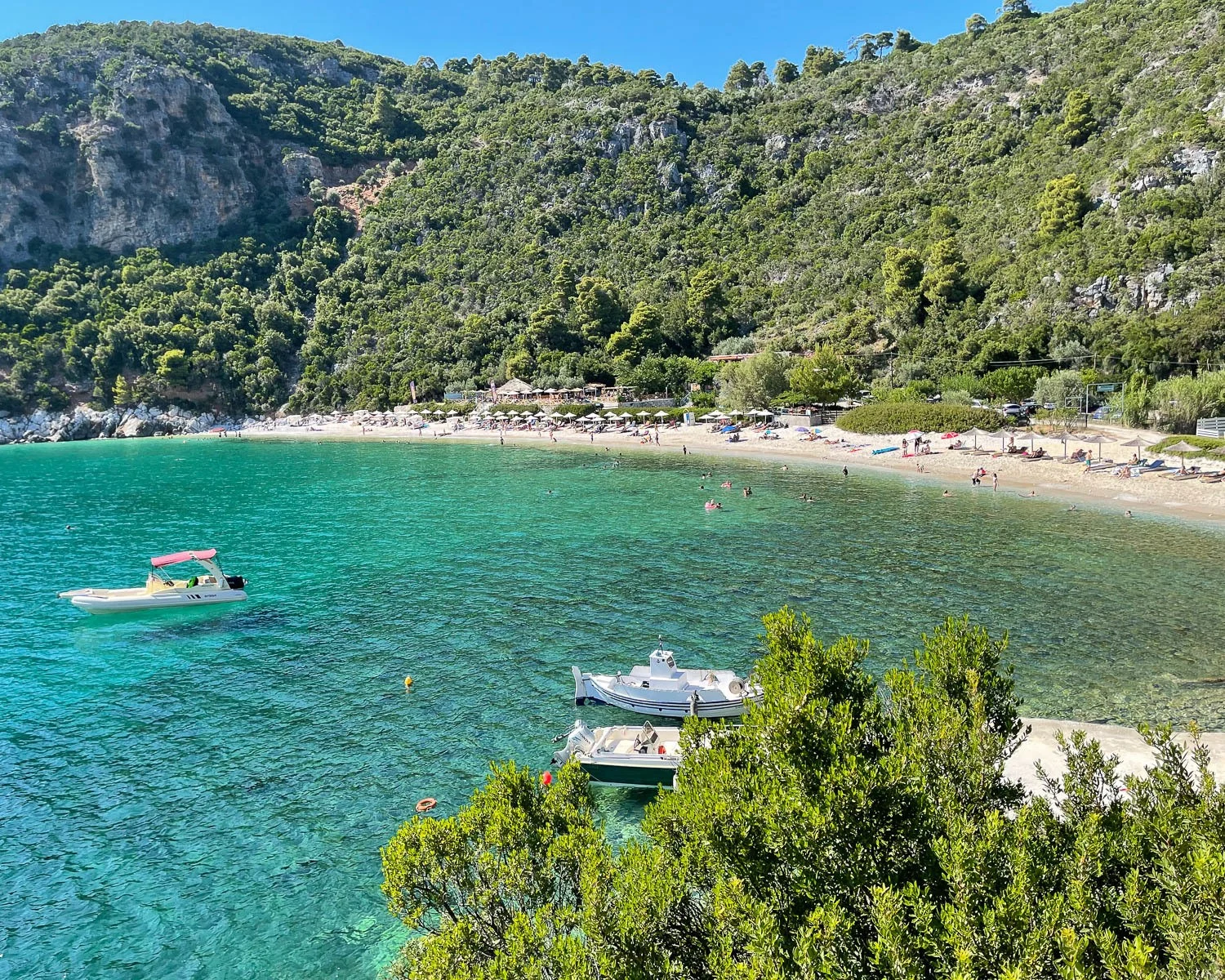 Limnonari Beach Skopelos, Greece Photo Heatheronhertravels.com