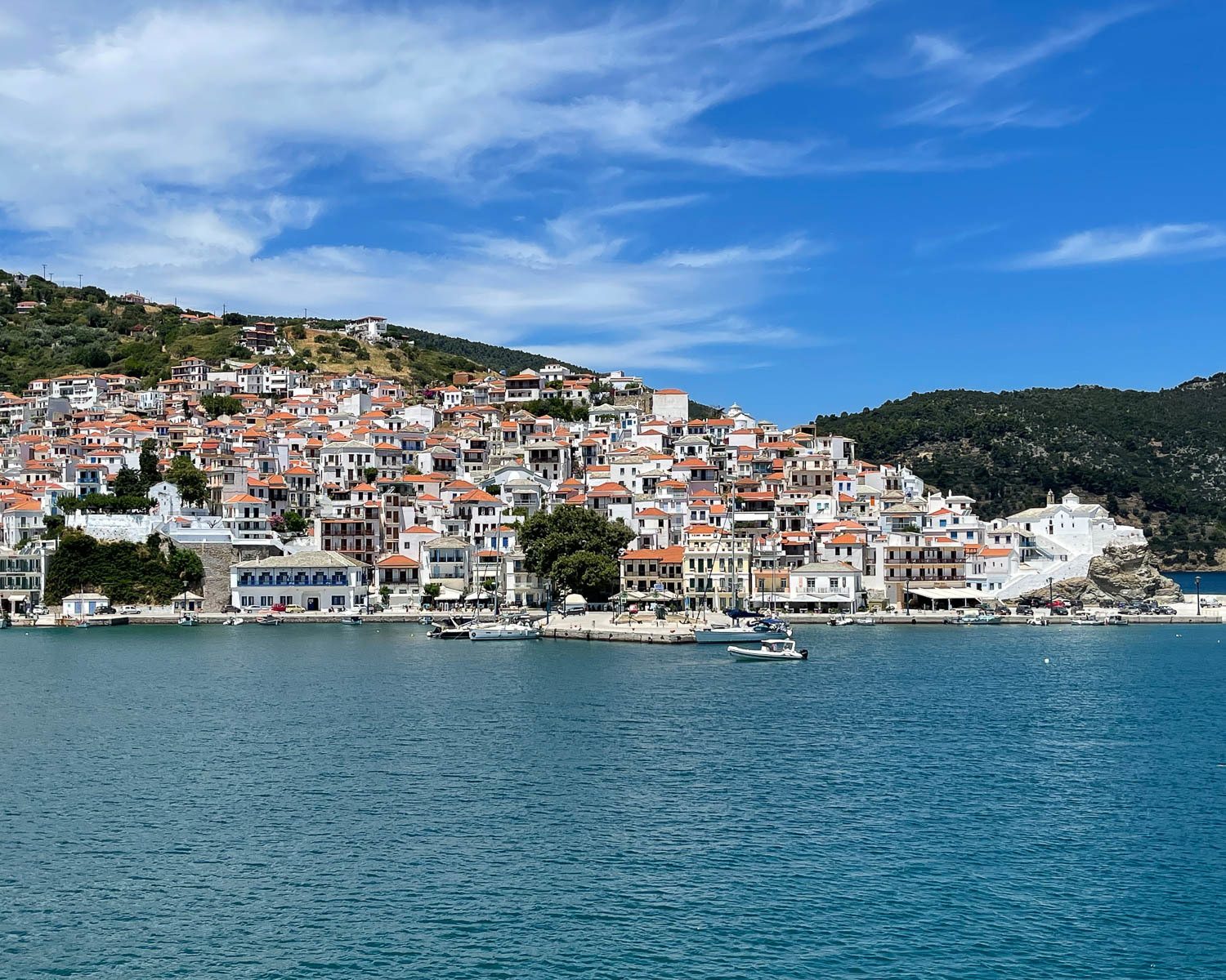 Skopelos Port Chora, Skopelos Greece Photo Heatheronhertravels.com