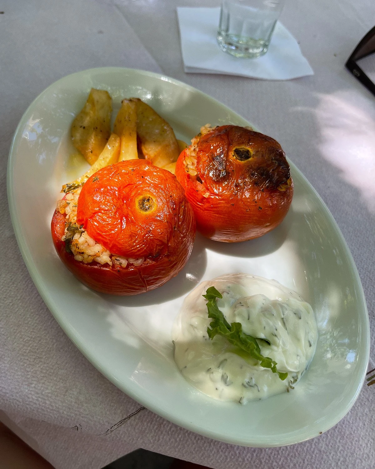 Stuffed tomatoes, Skopelos Greece