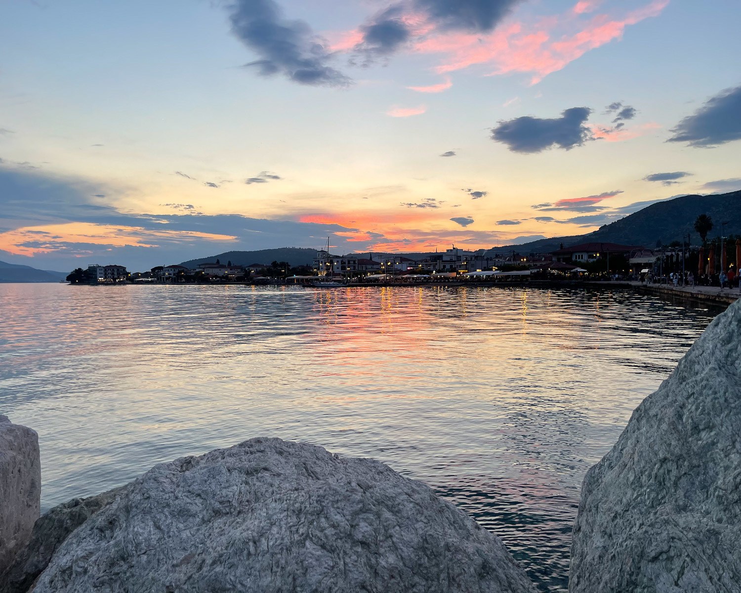 Sunset at Agria Pelion Greece Photo Heatheronhertravels.com