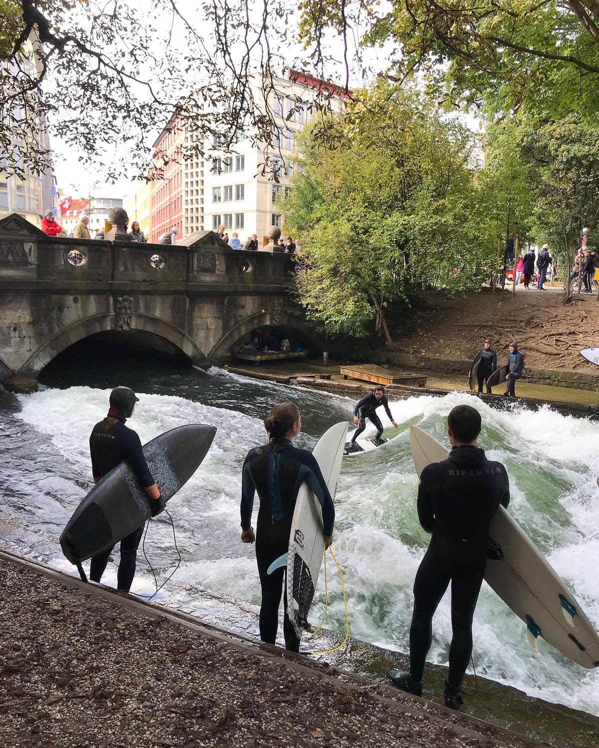 Surfing on the Eisbach Munich Photo Heatheronhertravels.com