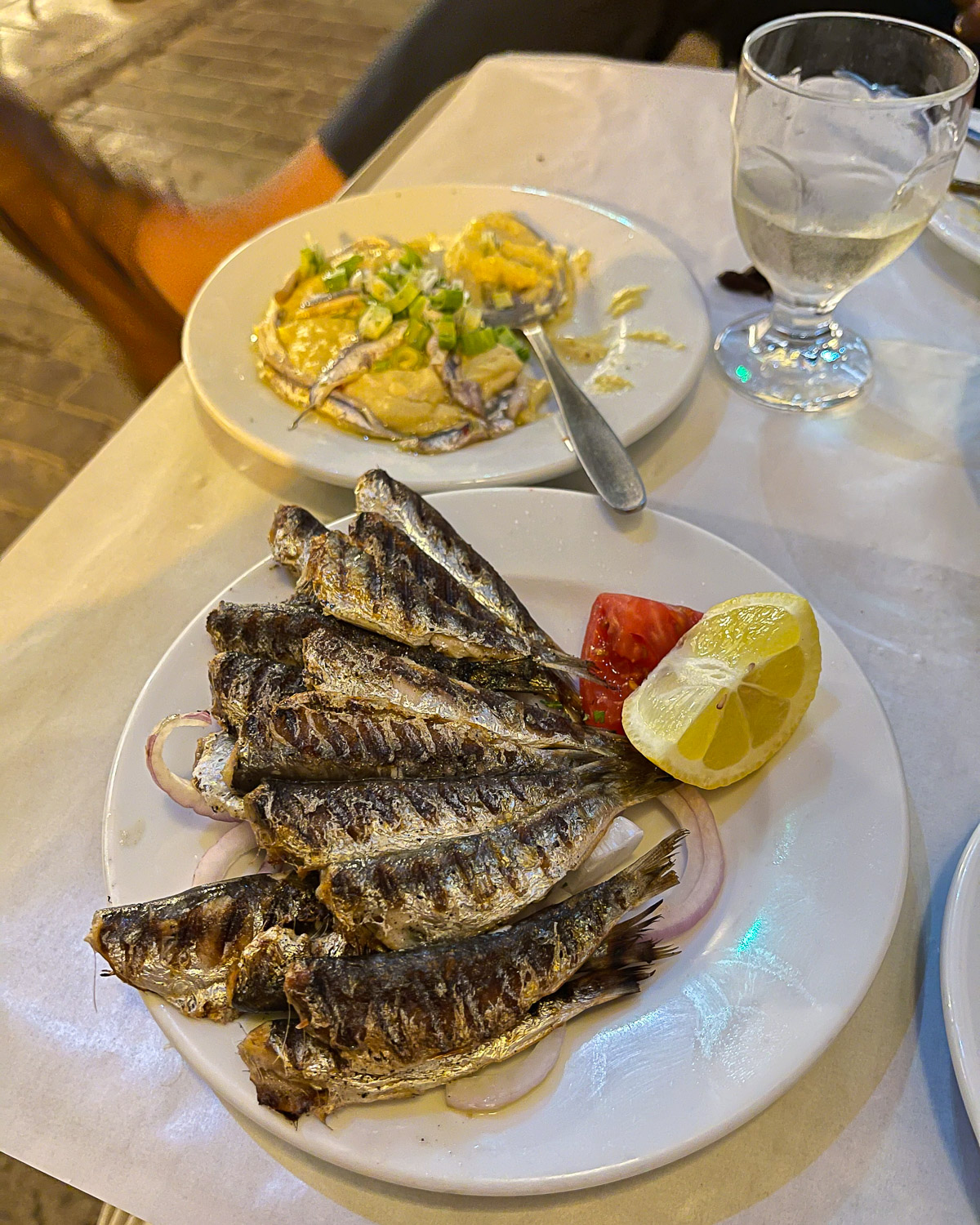 Sardines at Atlantikos in Psiri Athens Photo Heatheronhertravels.com