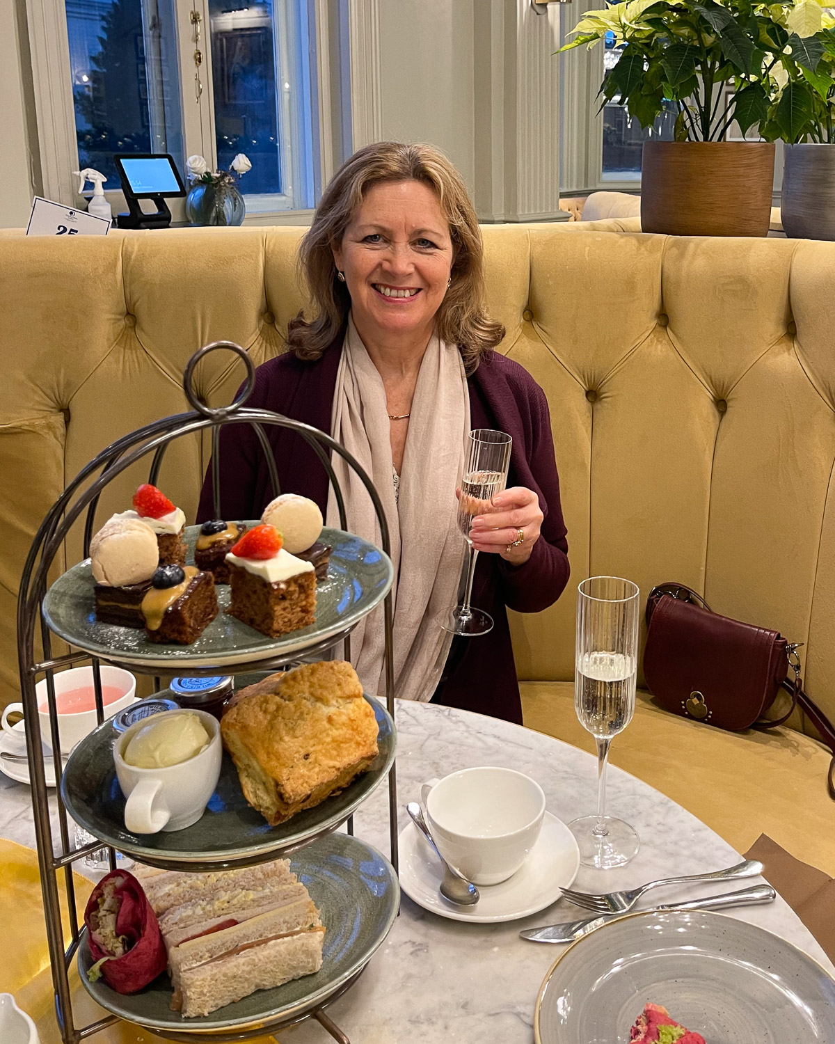 Afternoon tea at Majestic Hotel in Harrogate Photo Heatheronhertravels.co,