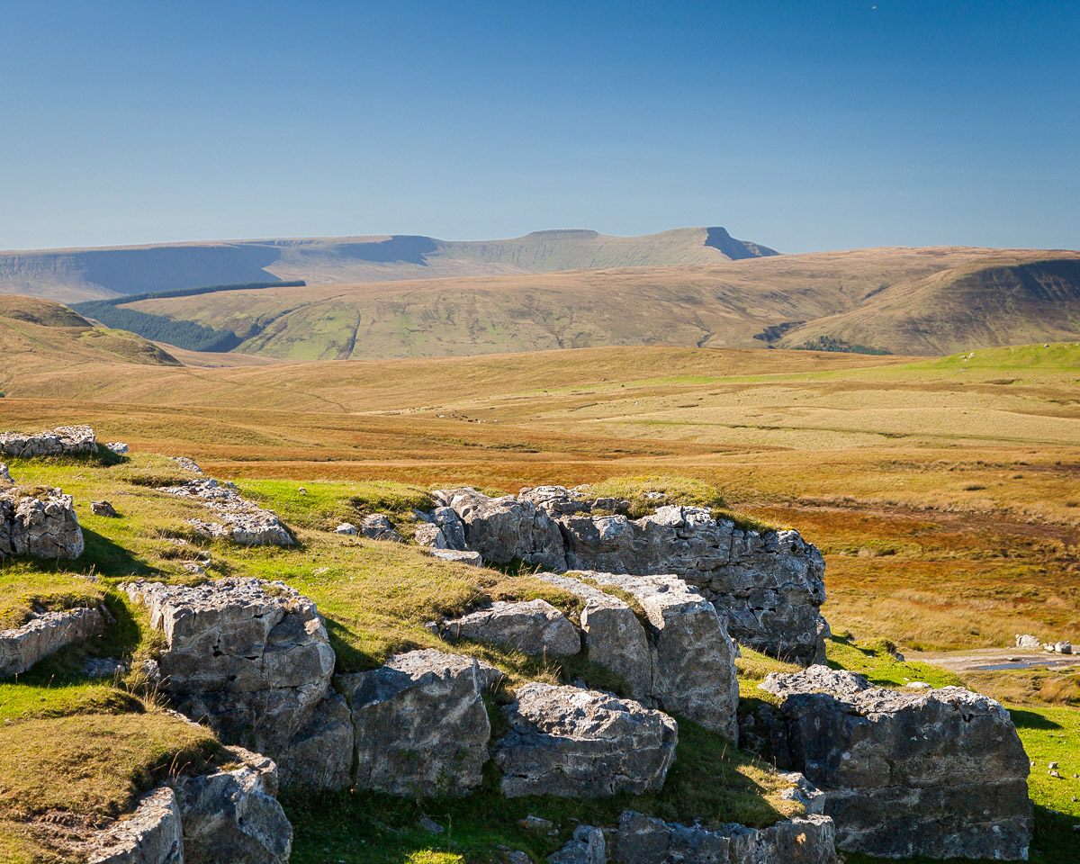 Trefil Valley View towards Pen y Fan Brecon Beacons Blaenau Gwent Valleys South Scenery