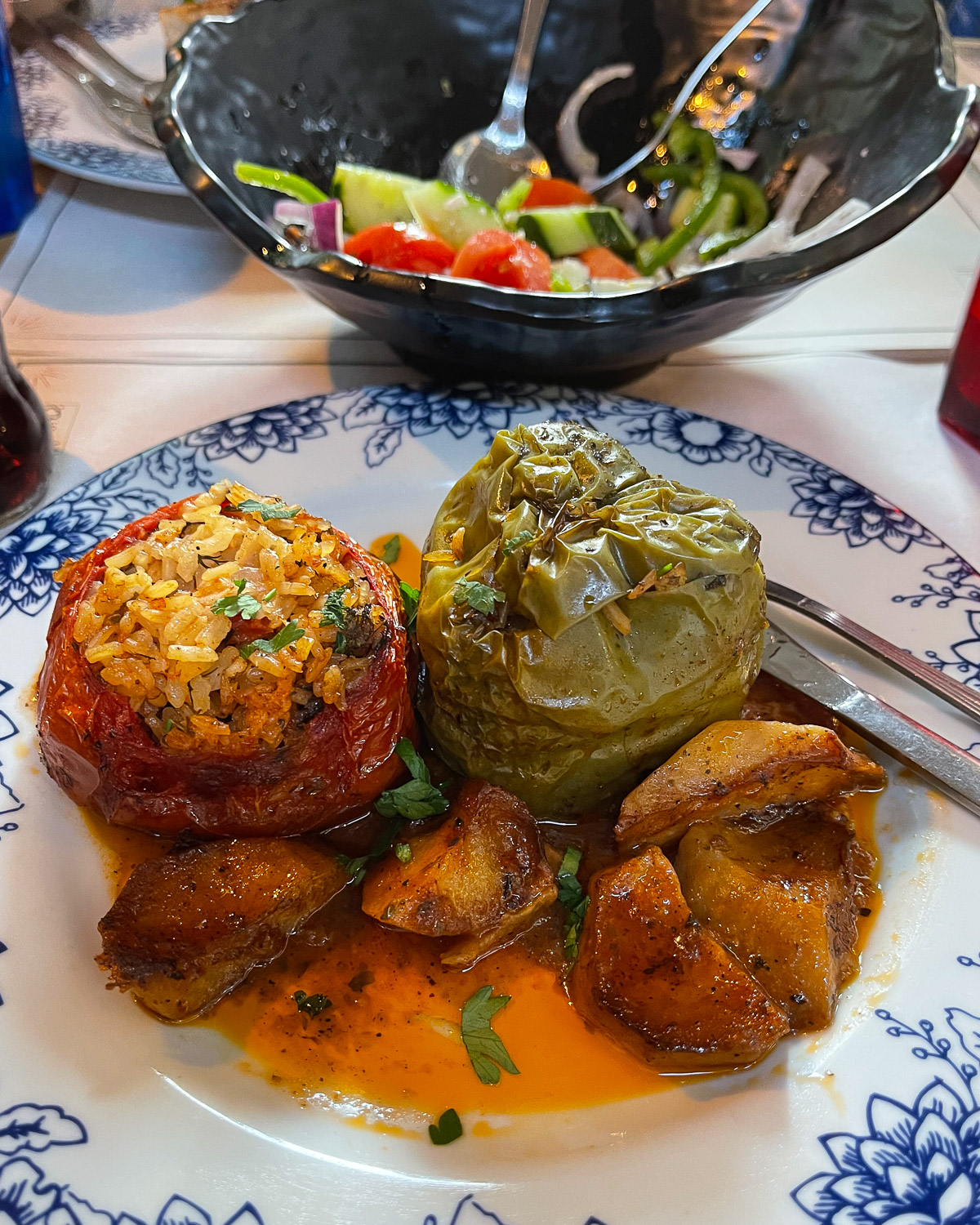 Gemista Stuffed peppers in Athens Greece Photo Heatheronhertravels.com