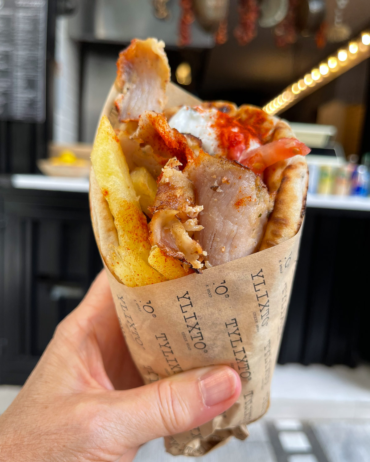 Souvlaki at Tylixto in Athens 