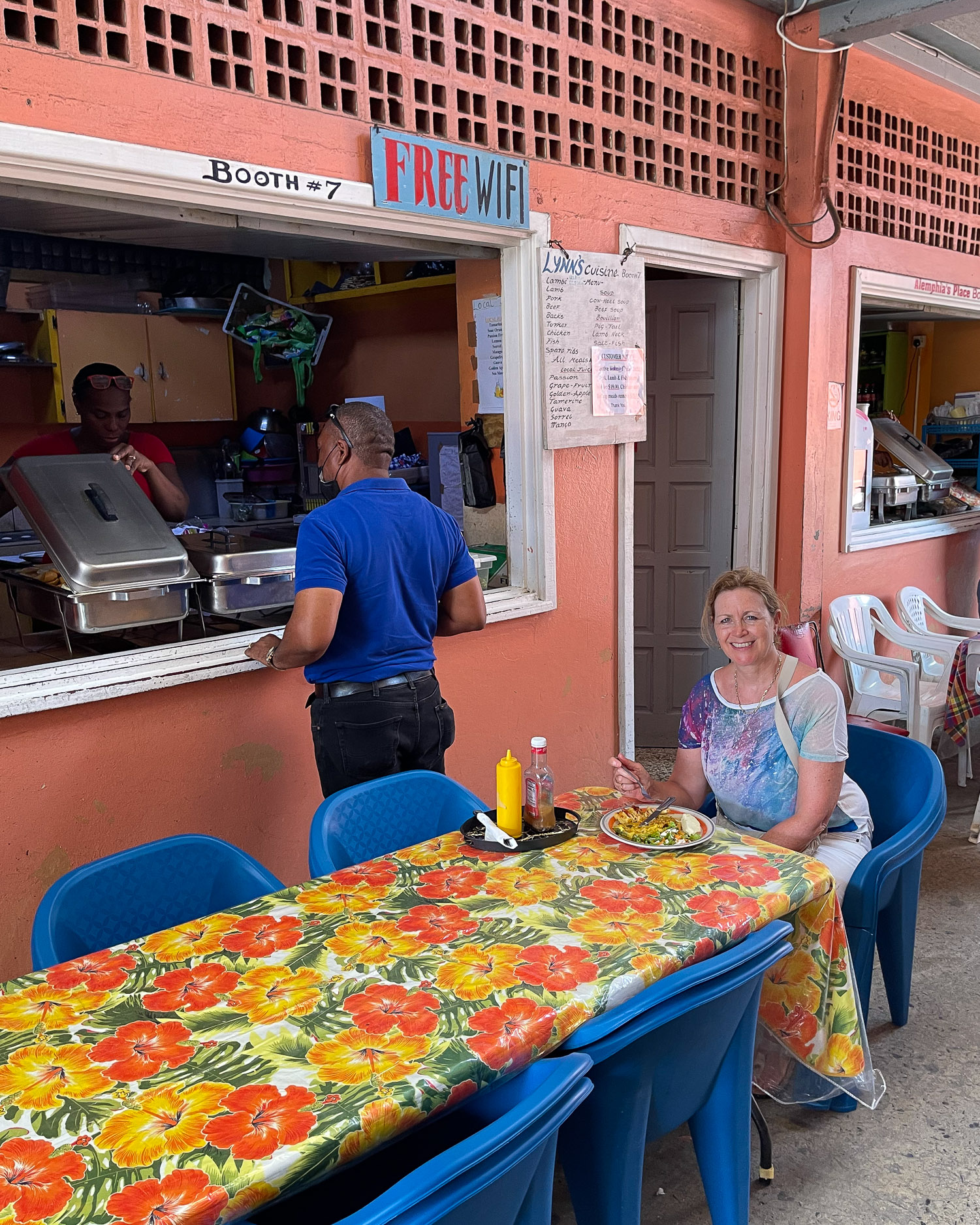 Food stalls in Castries market Photo Heatheronhertravels.,con