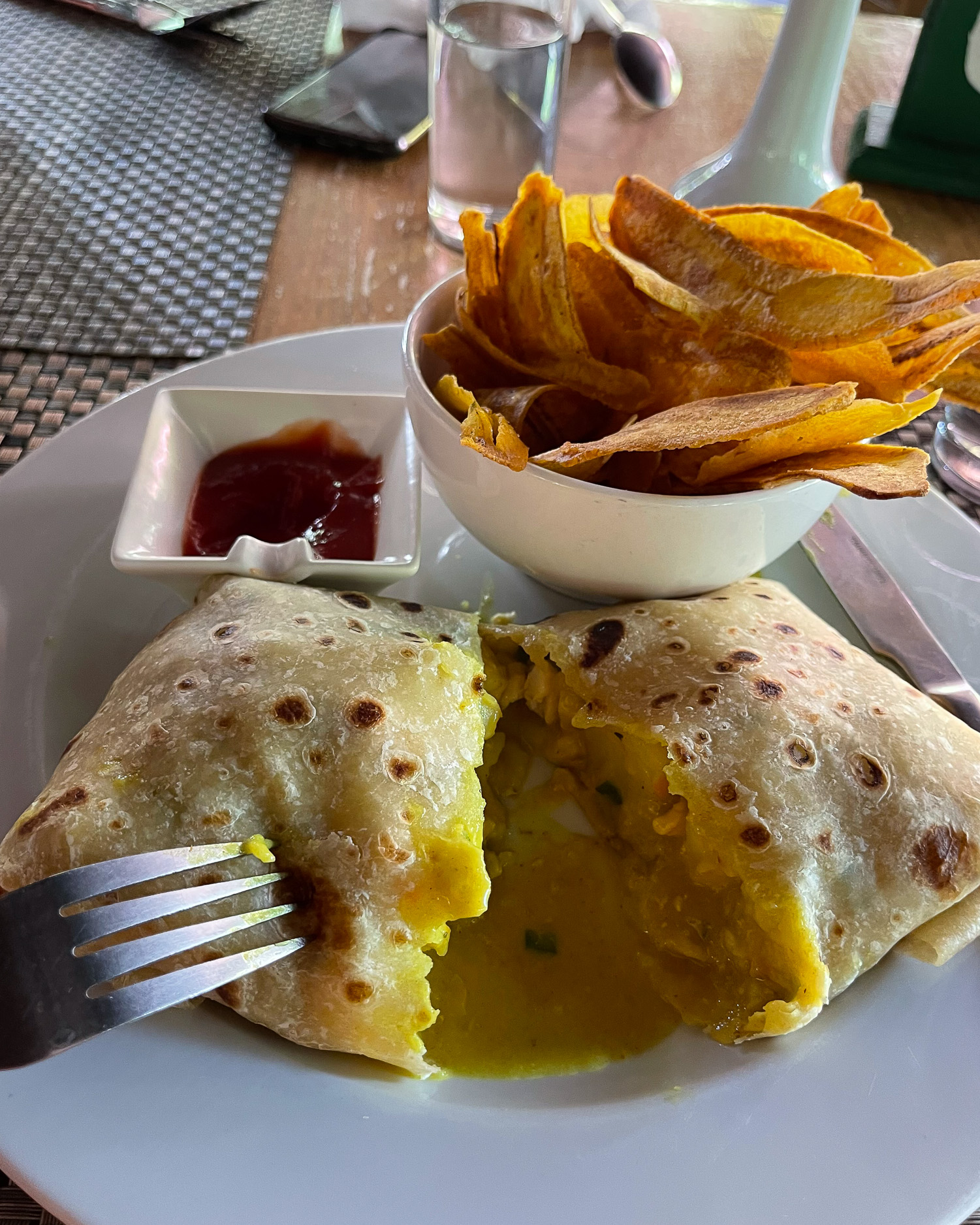 Roti at Fond Doux Saint Lucia Photo Heatheronhertravels.com