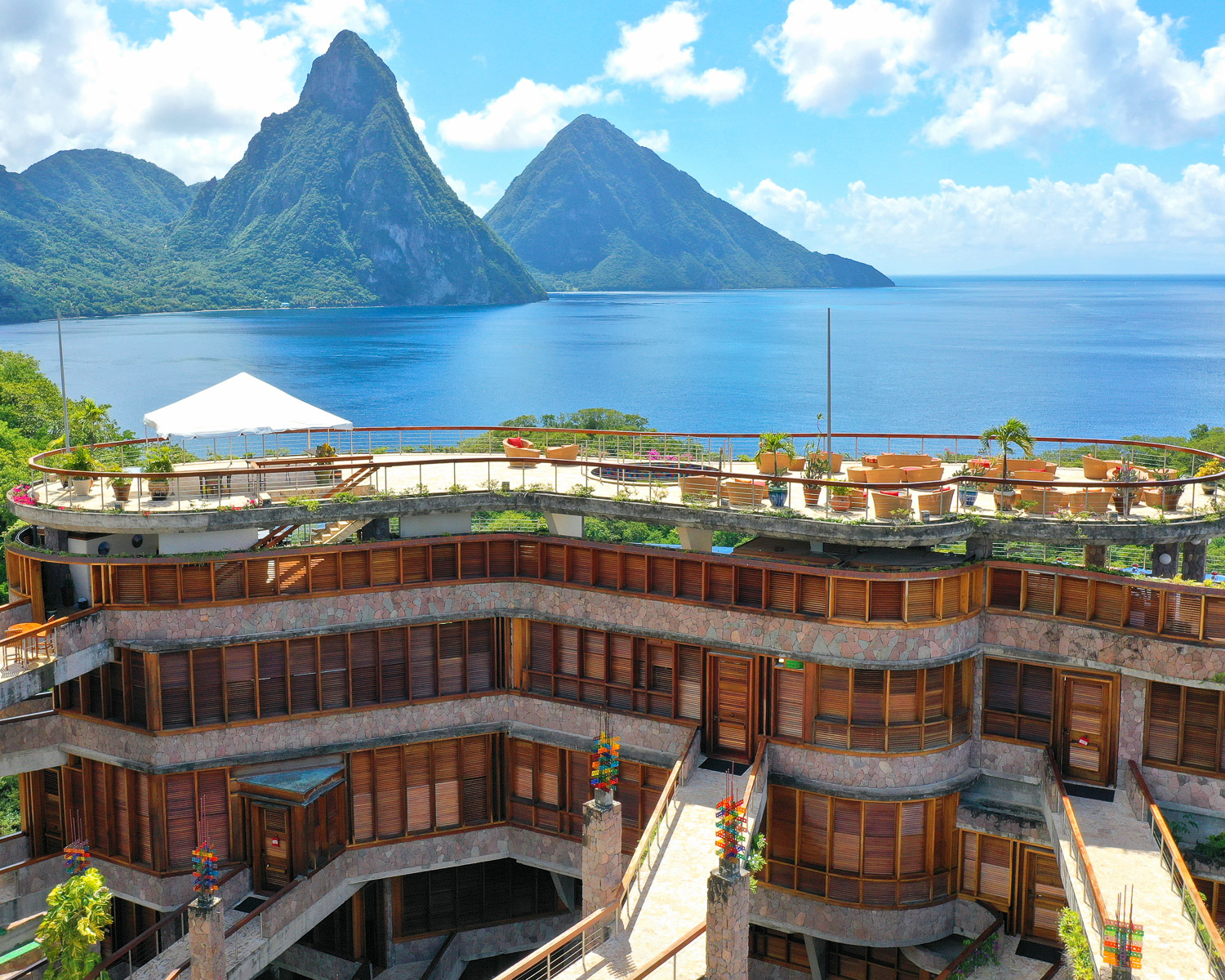 Celestial Terrace Jade Mountain St Lucia Heather on her travels