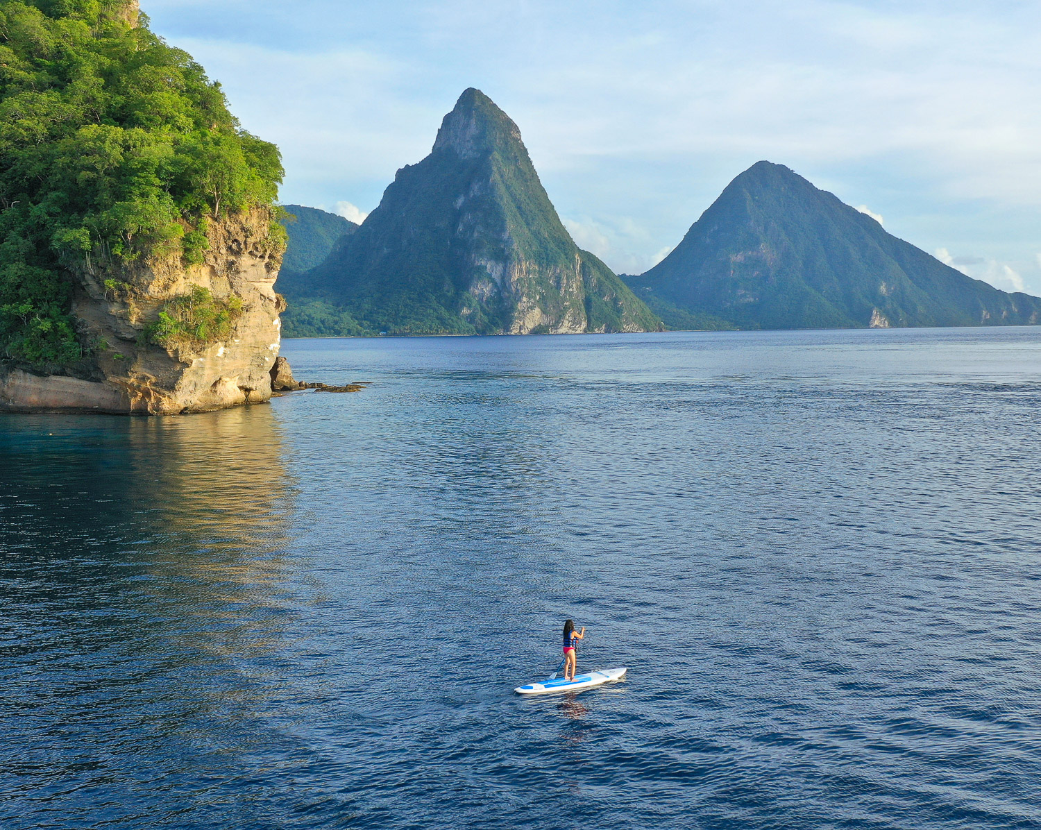 Paddelboarding at Jade Mountain St Lucia