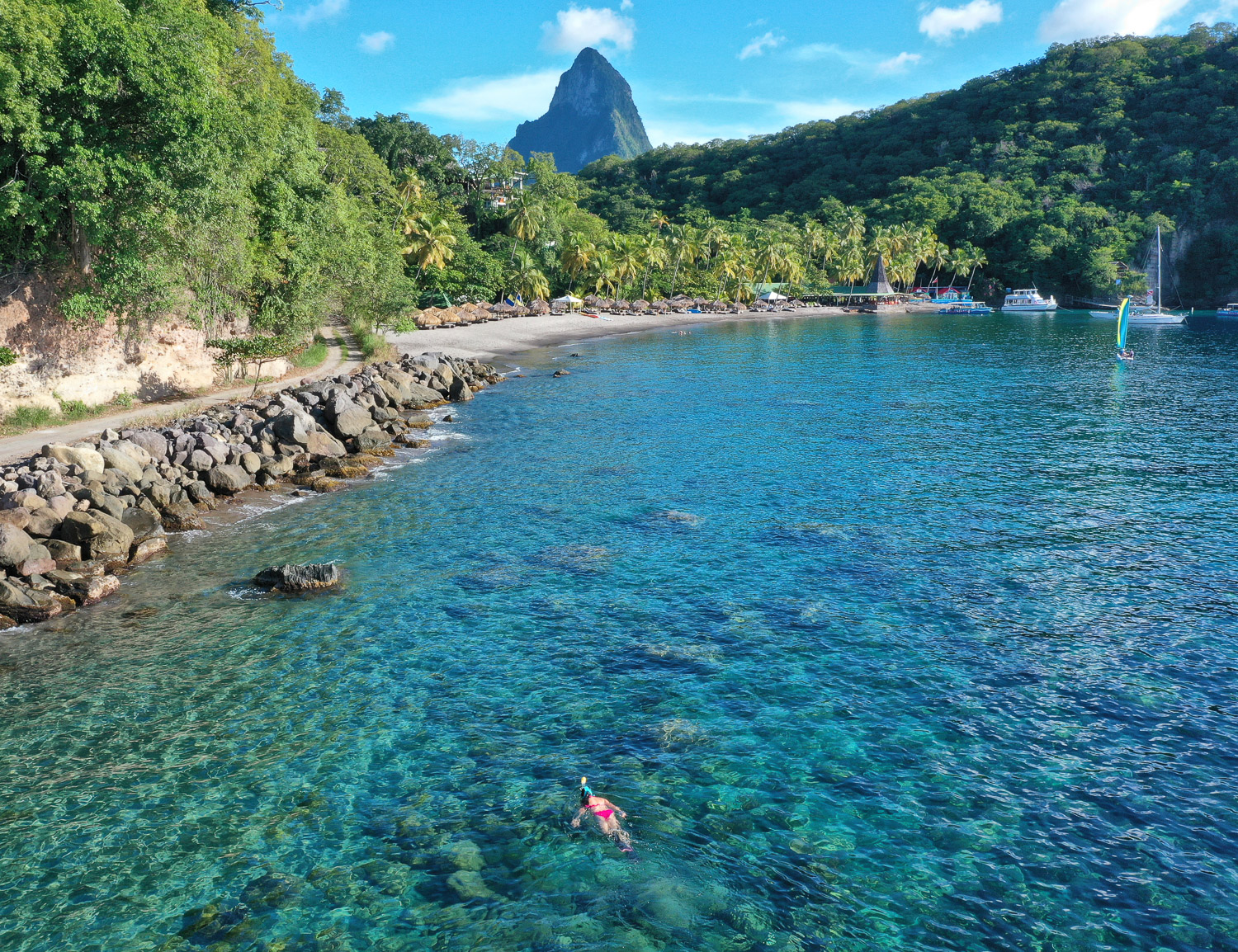Snorkelling at Jade Mountain St Lucia
