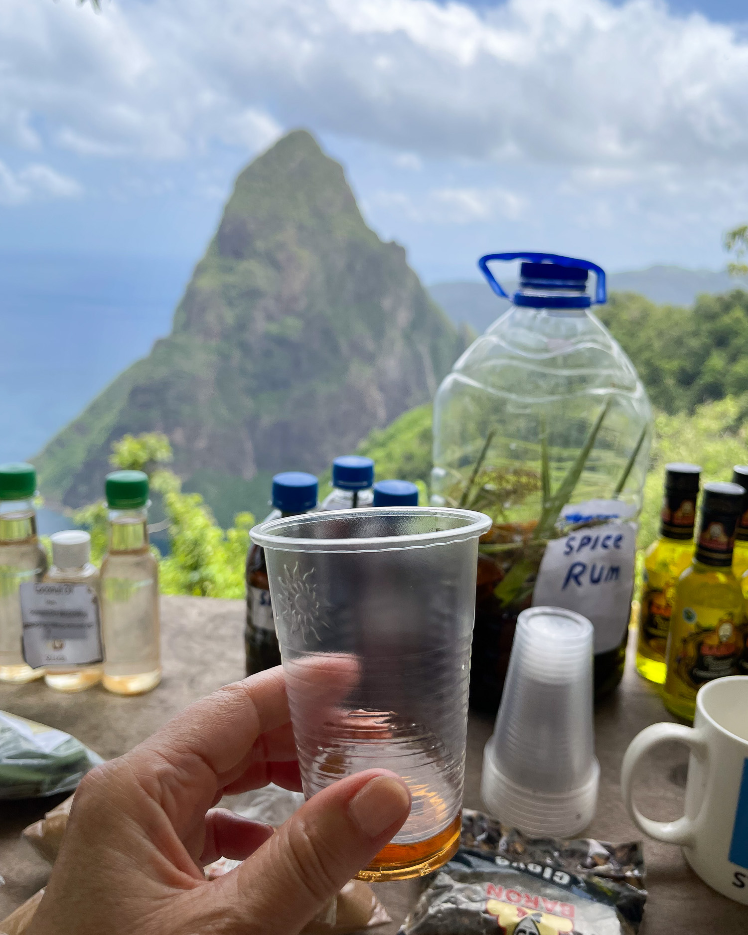 Spiced Rum at Tet Paul Saint Lucia Photo Heatheronhertravels.com