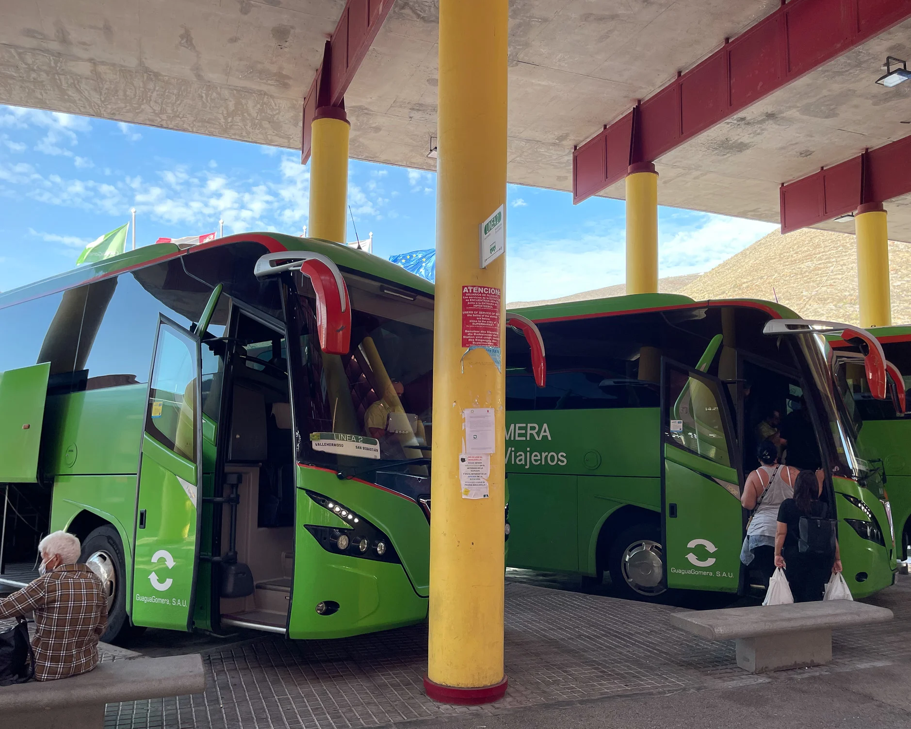 Bus station san Sebastian La Gomera Photo Heatheronhertravels.com