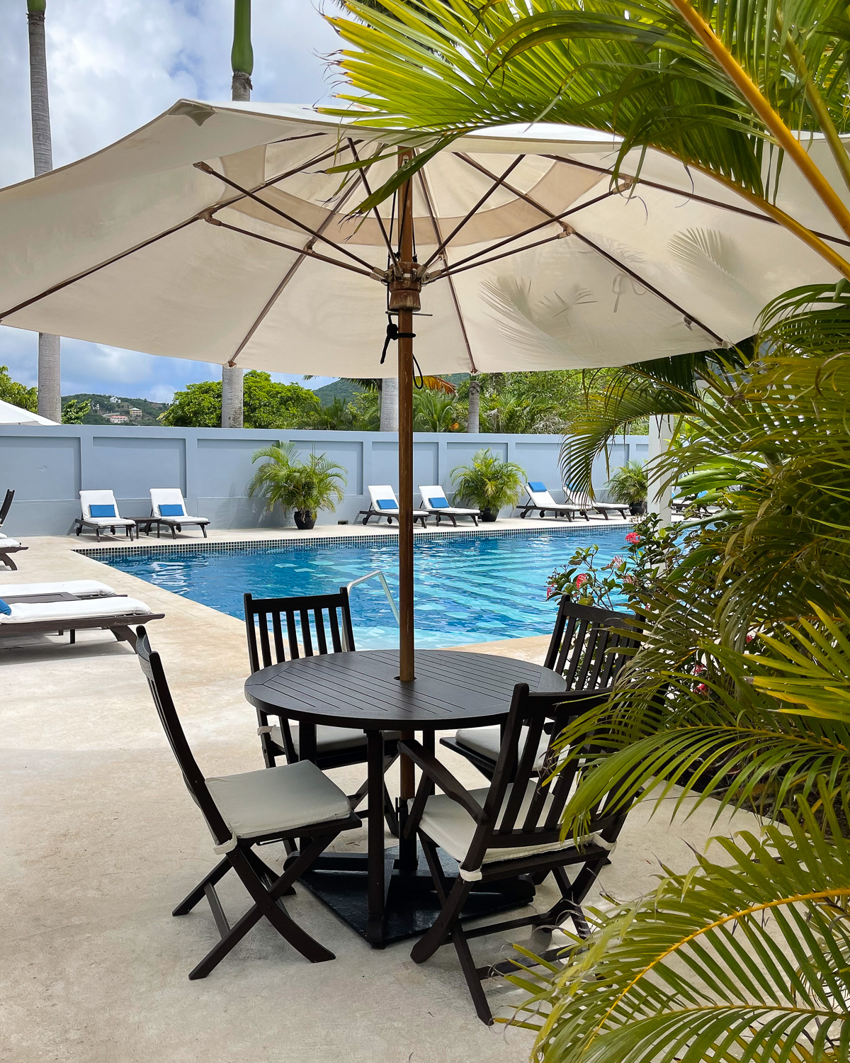 Pool at Montpelier Plantation and beach in Nevis Photo Heatheronhertravels.com